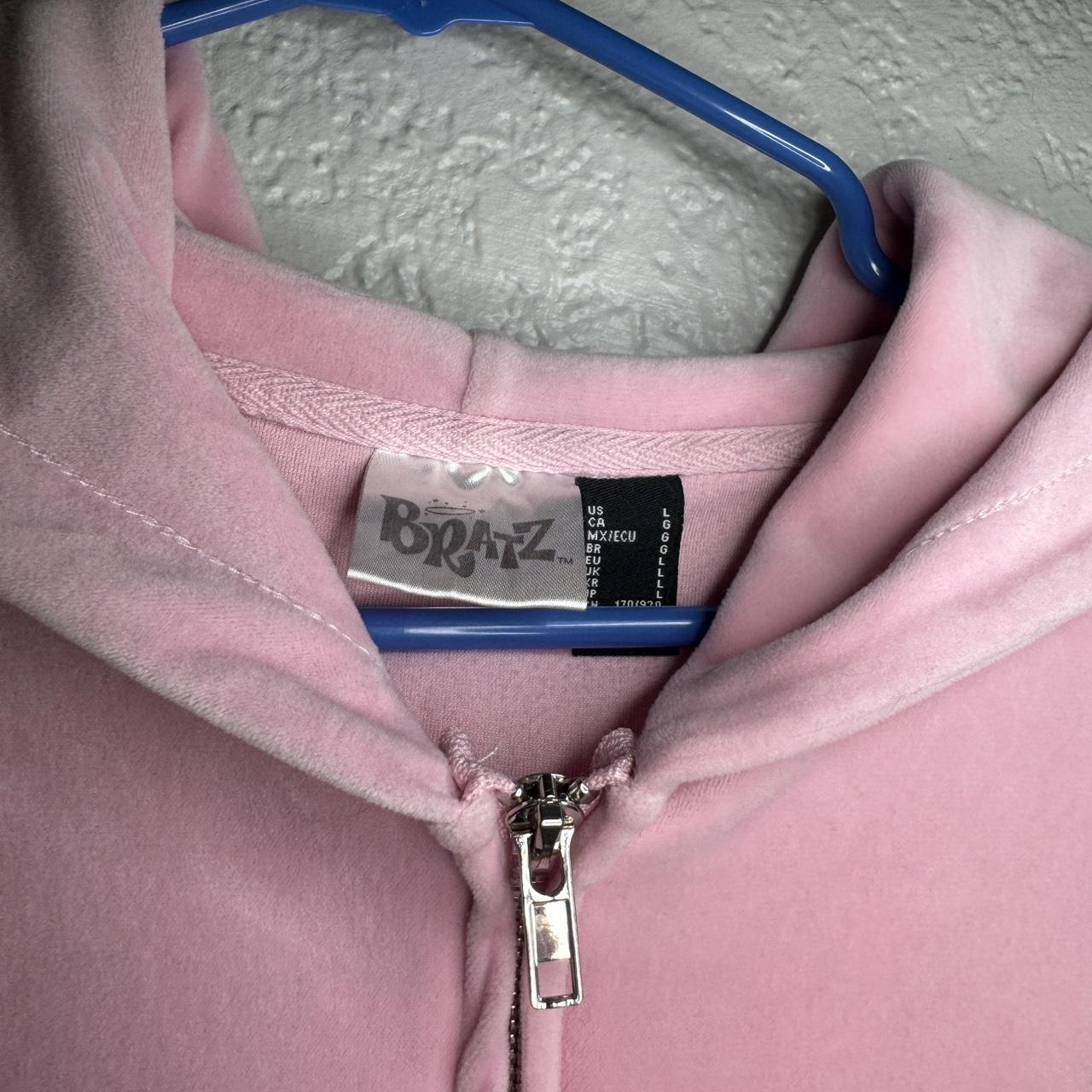 slightly cropped pink bratz jacket! velvety/plush... - Depop