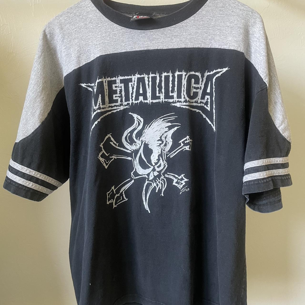 CRAZY 2003 GIANT METALLICA JERSEY STYLE TEE SIZE... - Depop