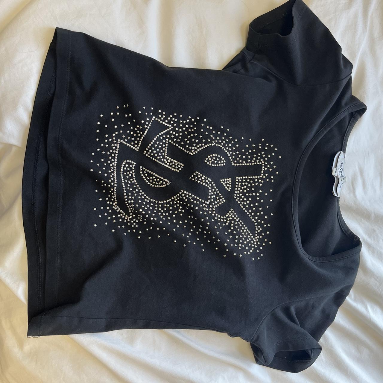 アクセサリー Vintage Yves Saint Laurent PlateNacklece Authentic YSL Saint Laurent YSL Necklace logo vintage heart