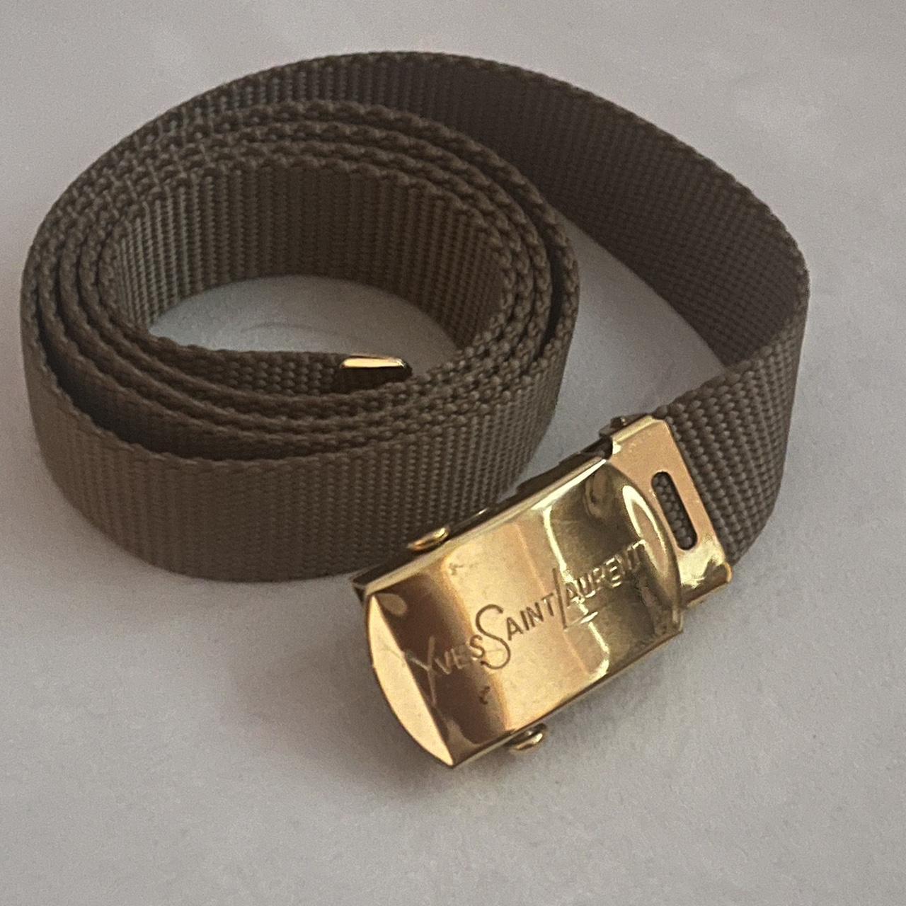 Vintage YSL Yves Saint Laurent Leather Belt in - Depop