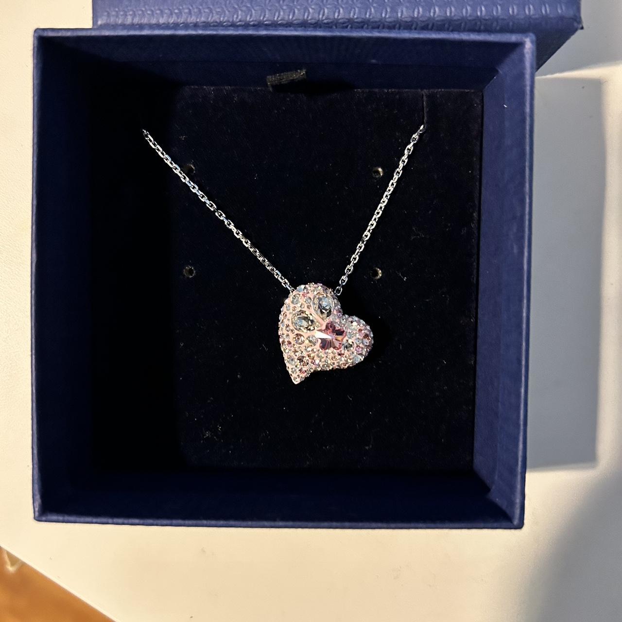 Swarovski Alana Pink Crystal Heart Necklace. Brand | Depop