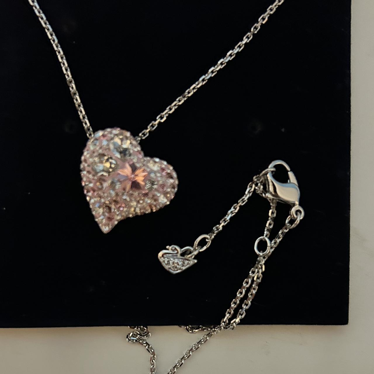 New Genuine Swarovski Alana Set, Light Rose, Rhodium Plating