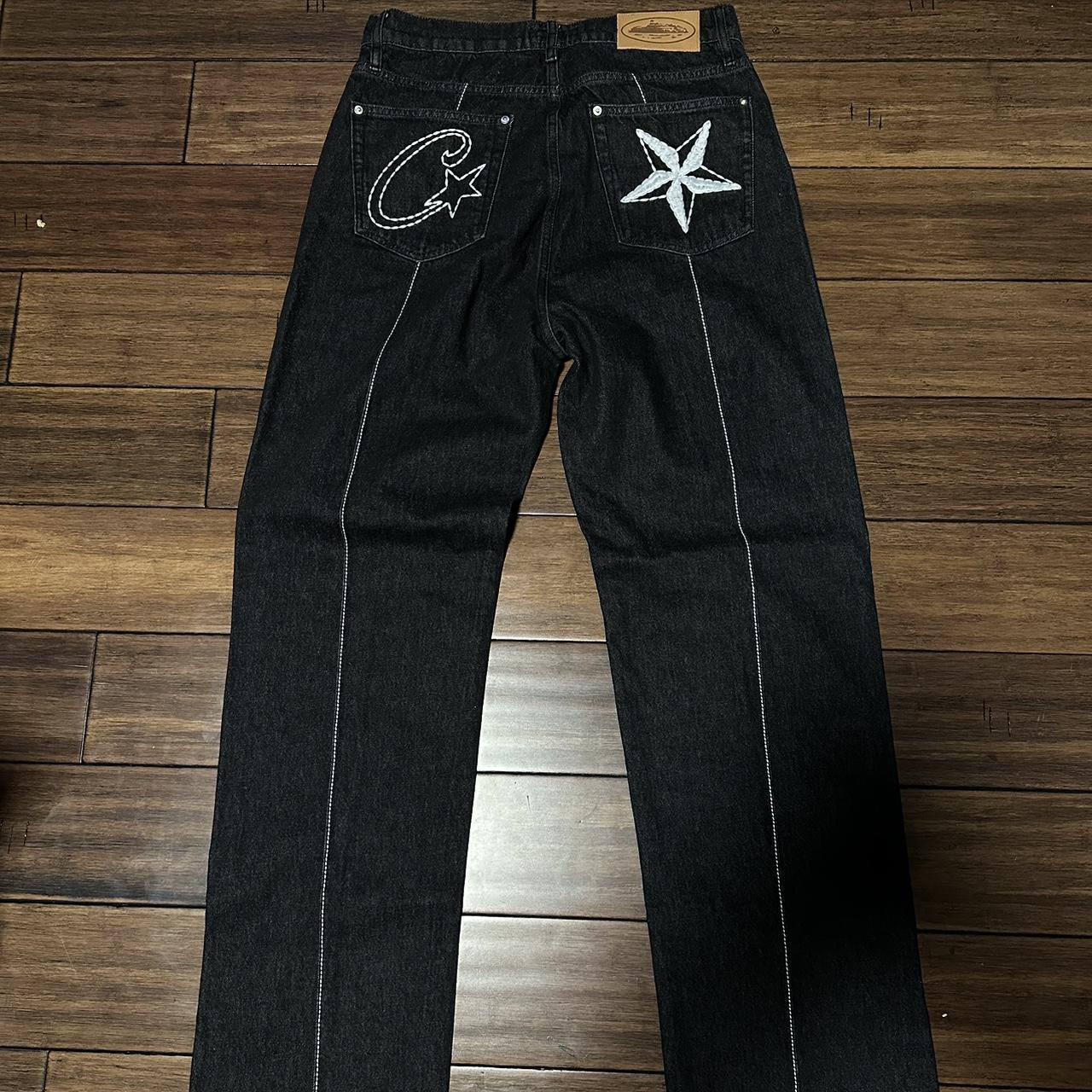 corteiz c star denim - Depop