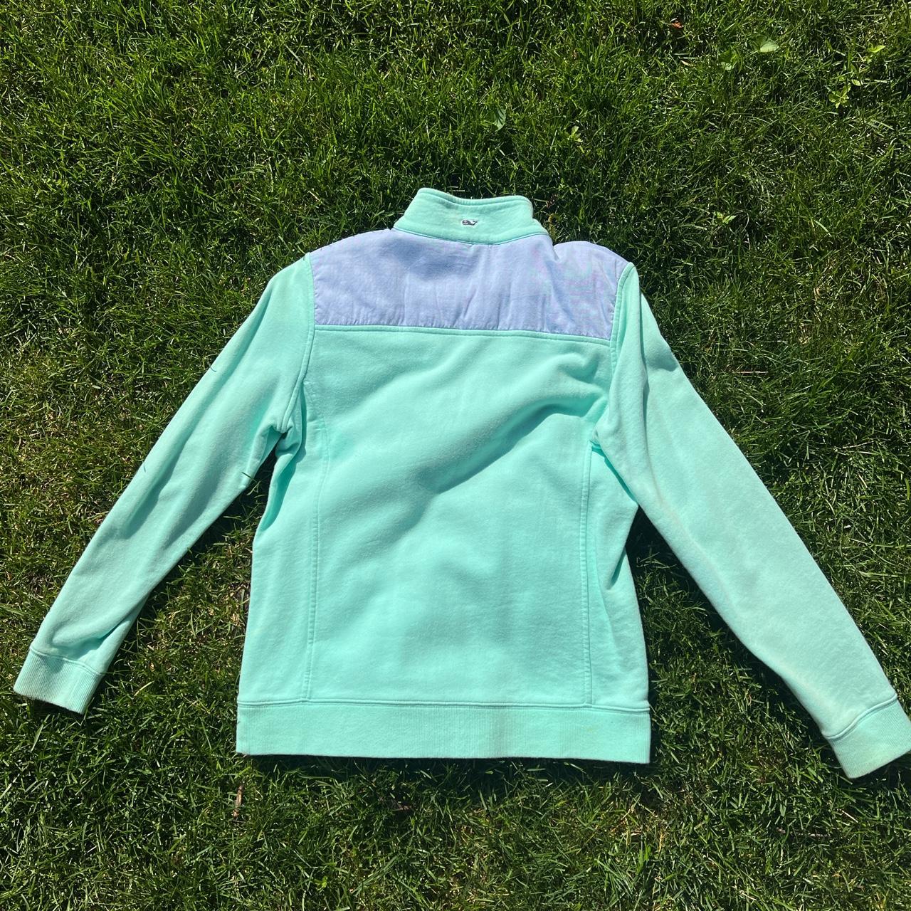 Women's green Vineyard Vines Quarter Zip Sweatshirt, - Depop