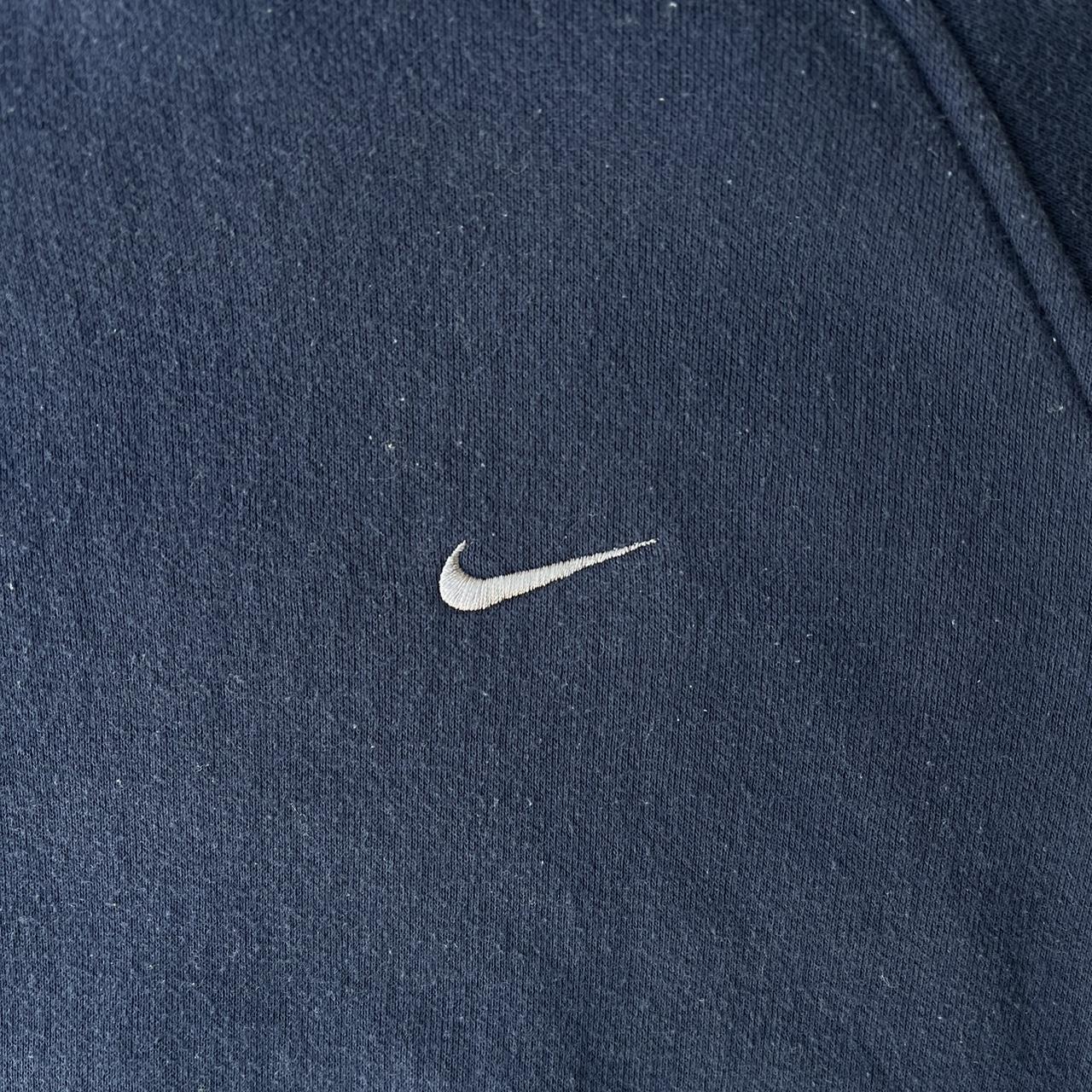 00s Nike Sweatshirt Sun faded navy blue with white... - Depop