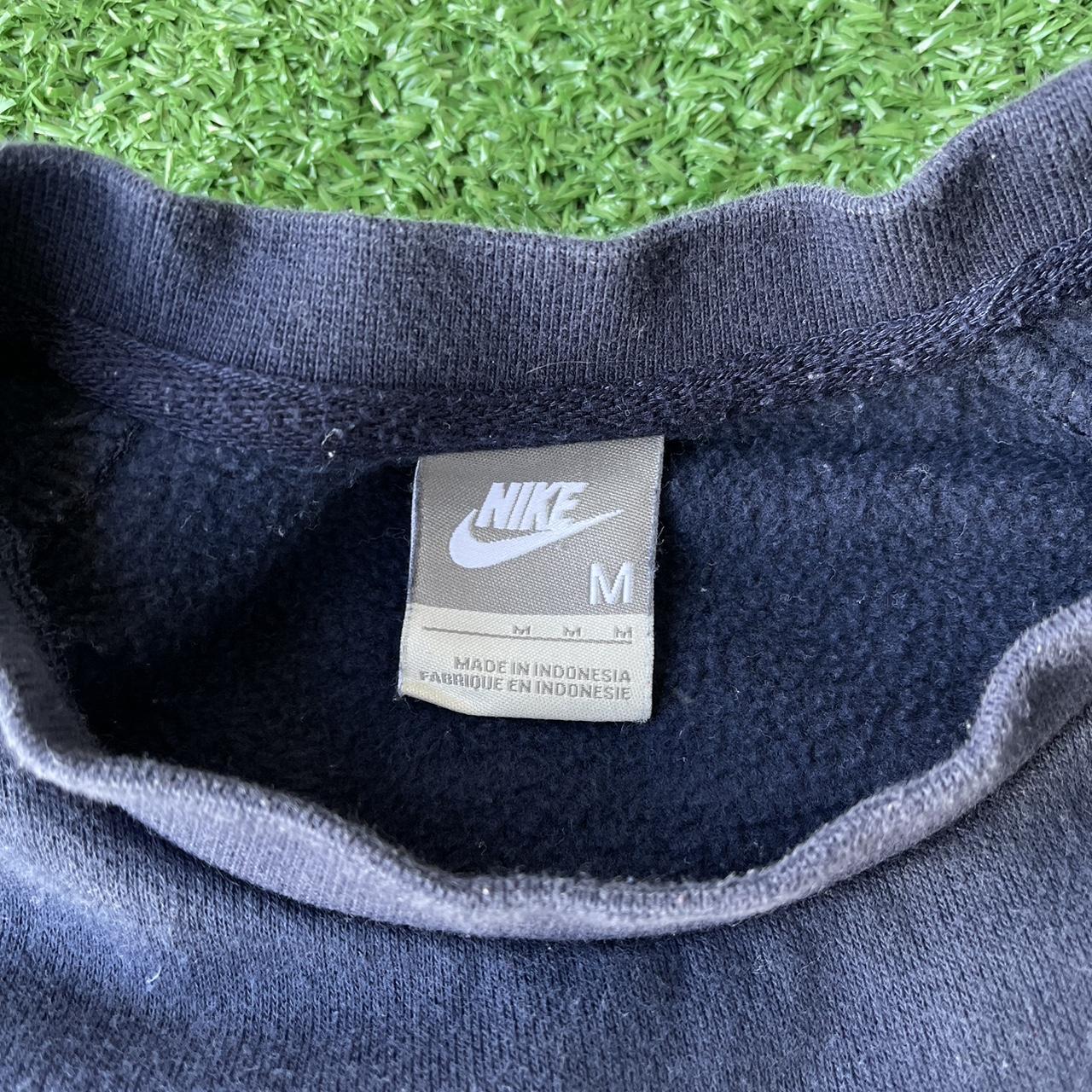 00s Nike Sweatshirt Sun faded navy blue with white... - Depop