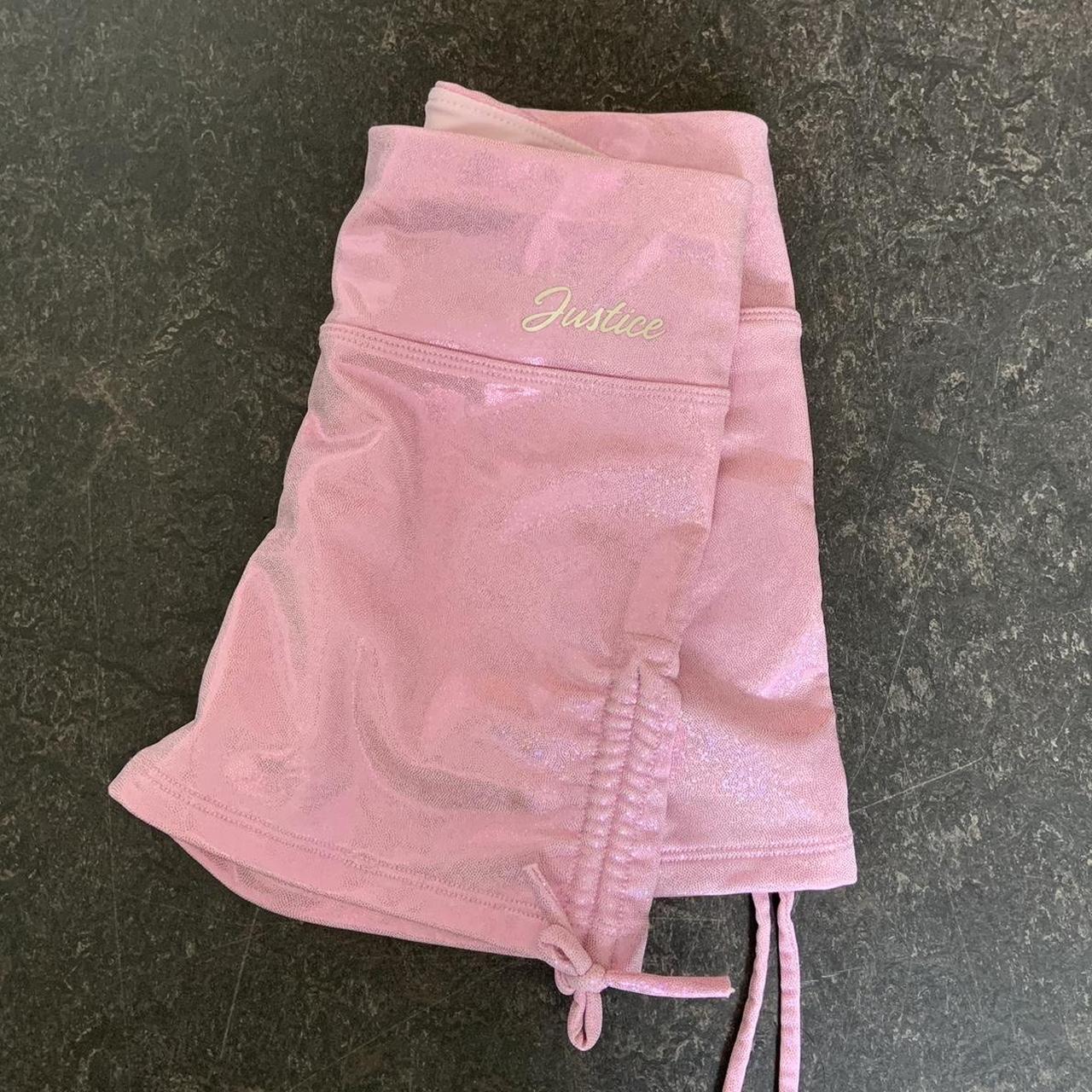 Justice pink glitter dance shorts Only worn once... Depop