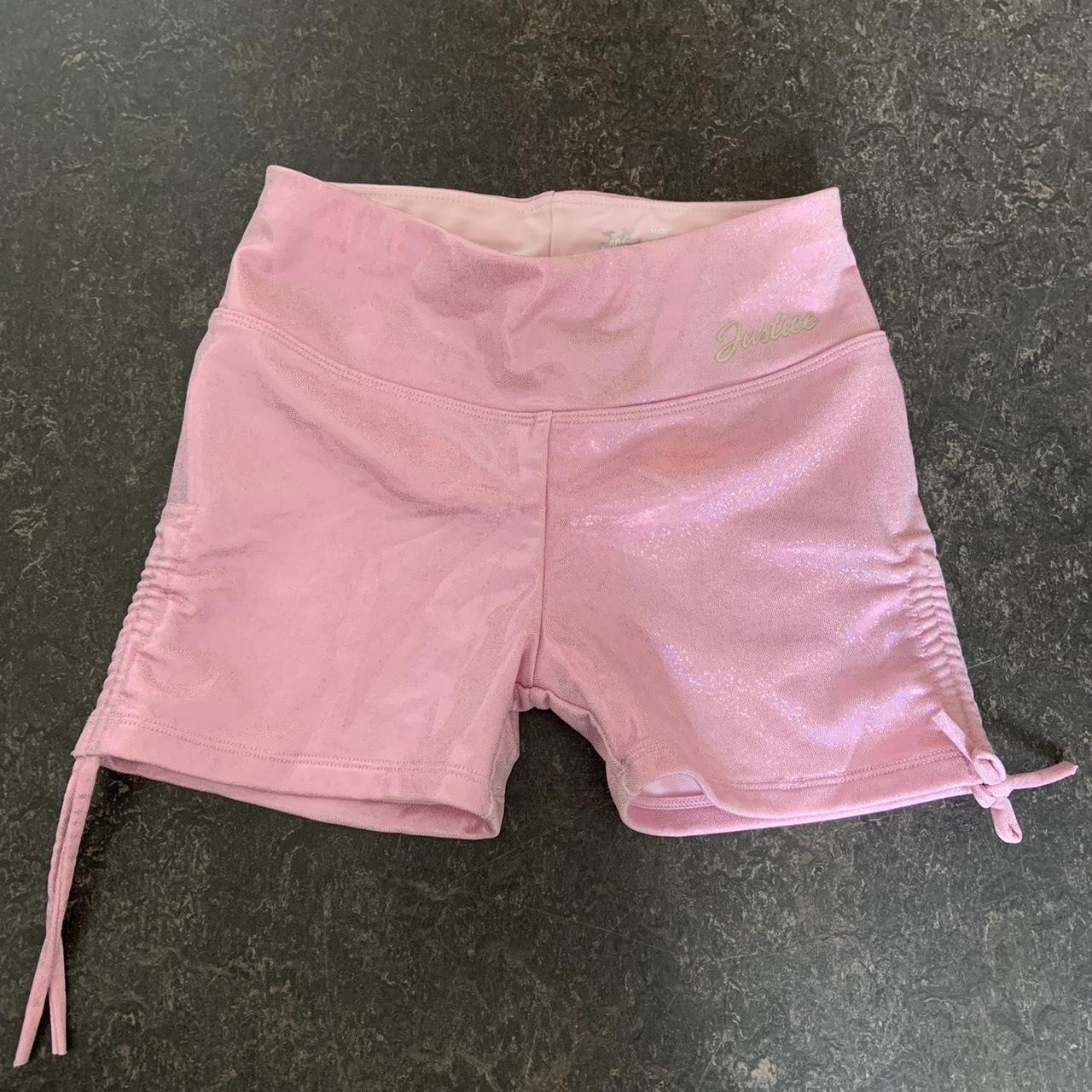 Justice pink glitter dance shorts Only worn once... Depop