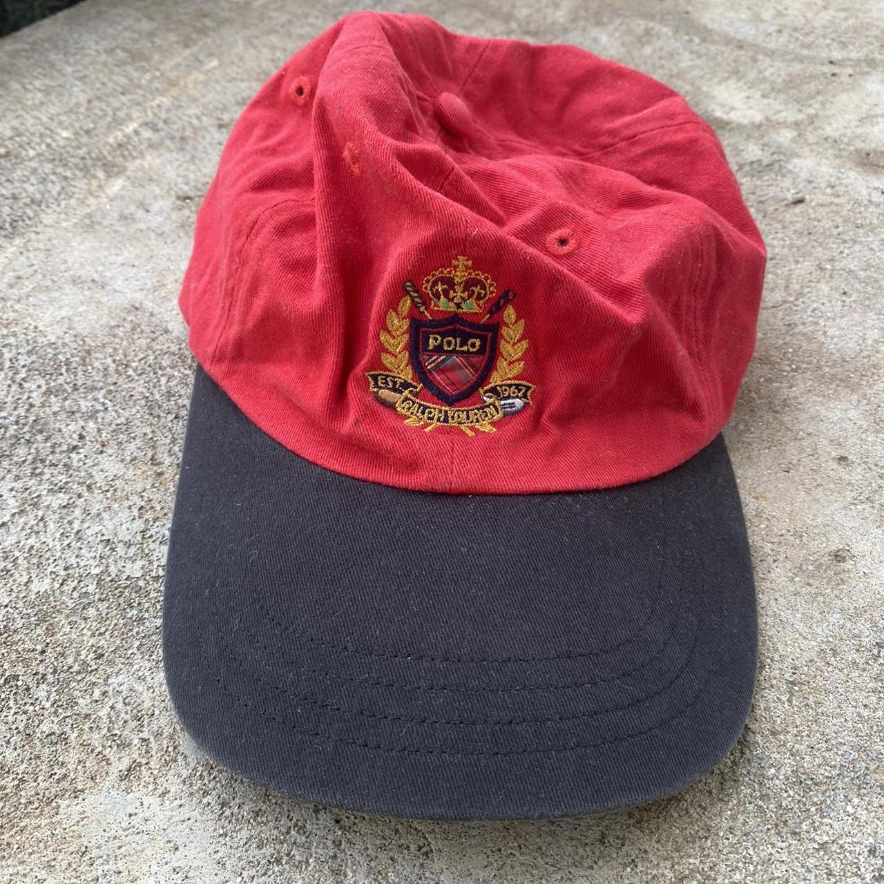 Black and red polo hat best sale