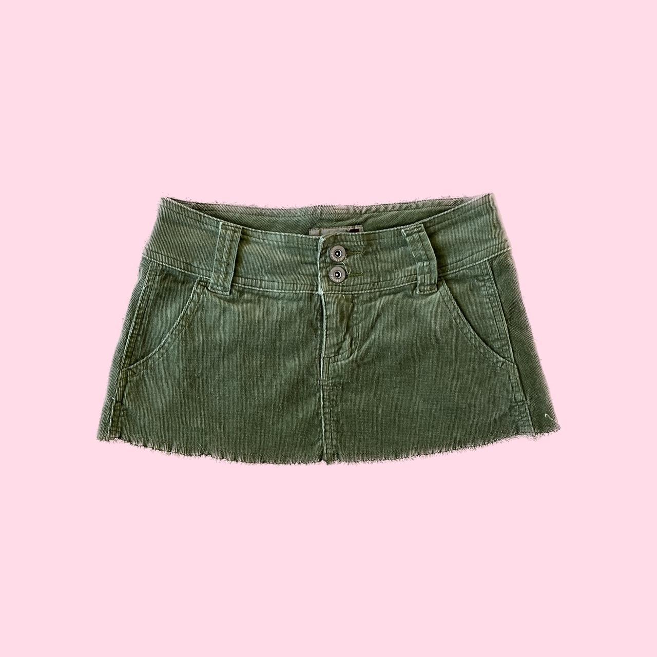 Brandy Melville Women's Green Skirt Depop