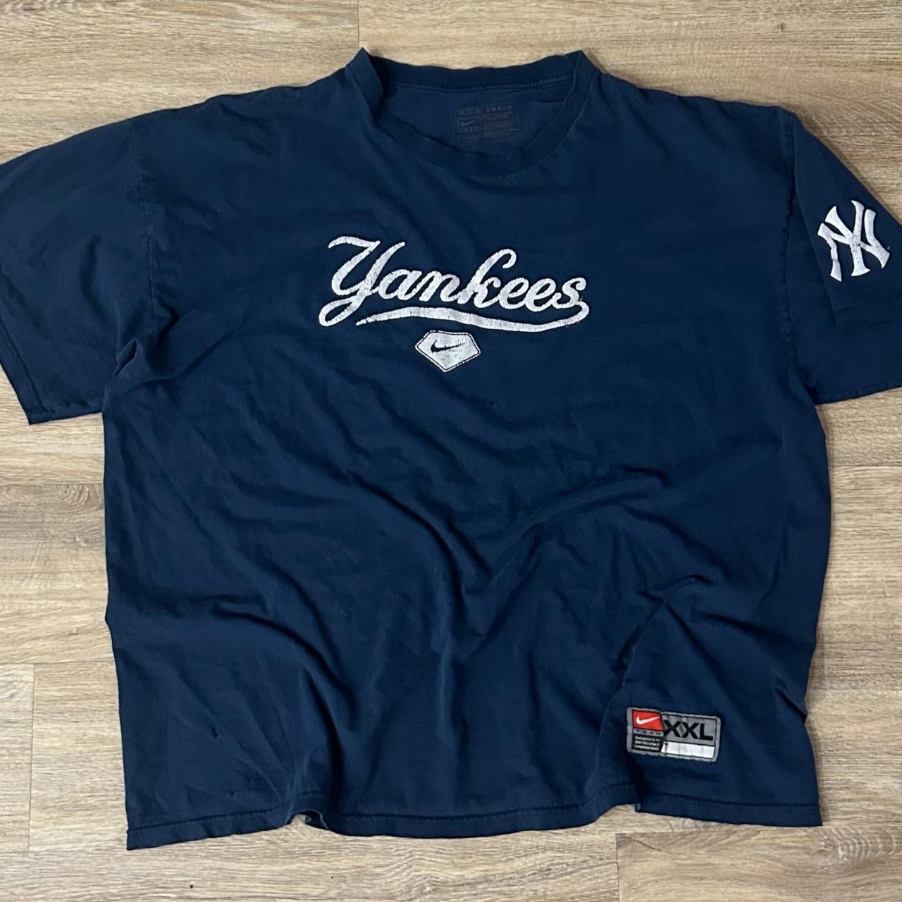 Vintage Nike New York Yankees jacket in navy. Y2K - Depop