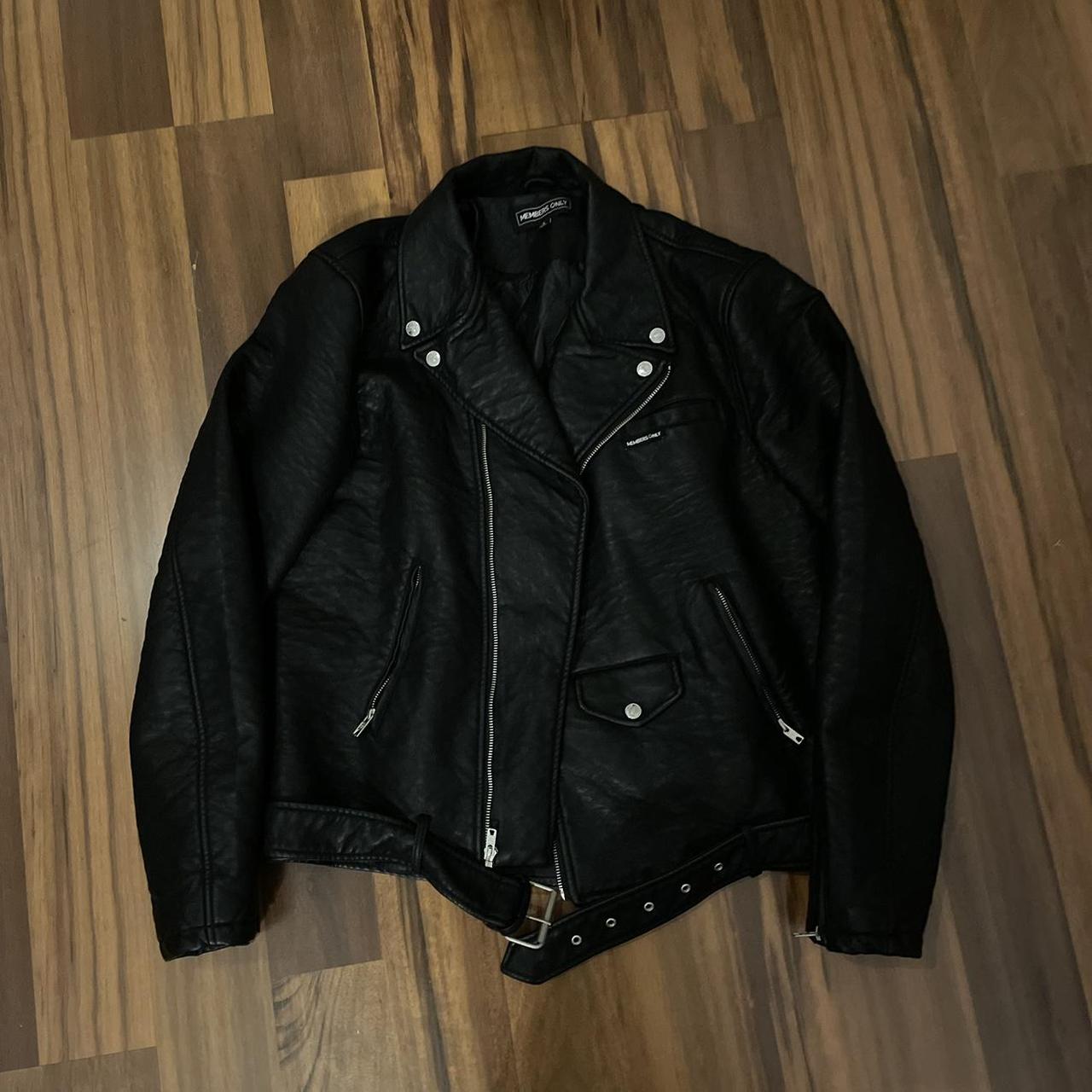 Members only leather biker jacket #Leatherjacket... - Depop