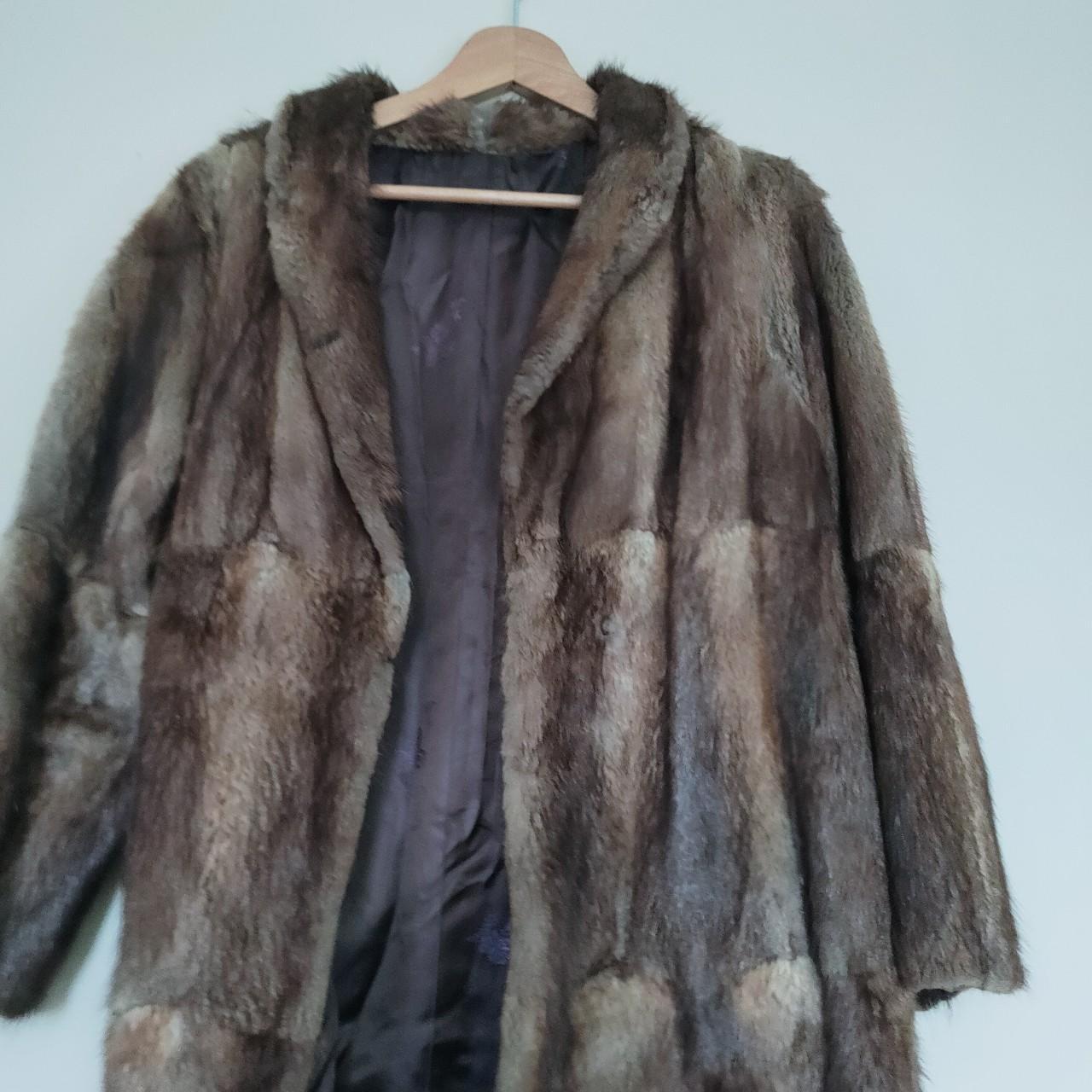 Vintage real fur coat - Depop