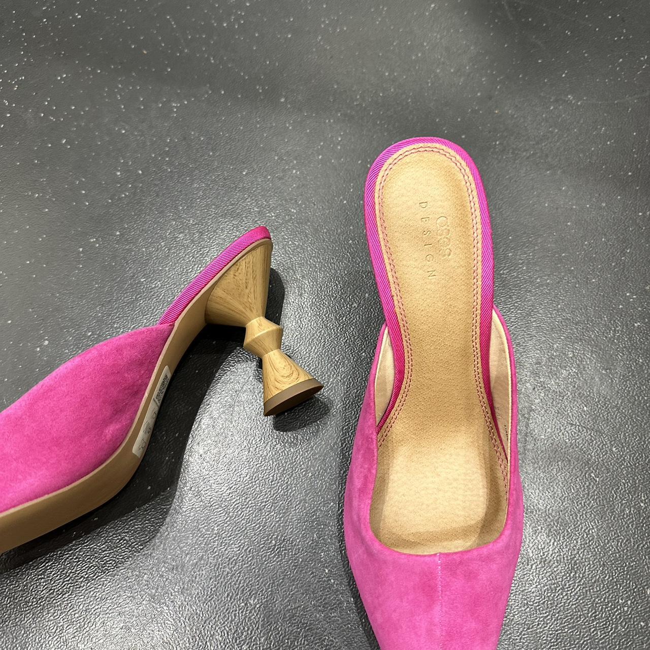 asos pink mules