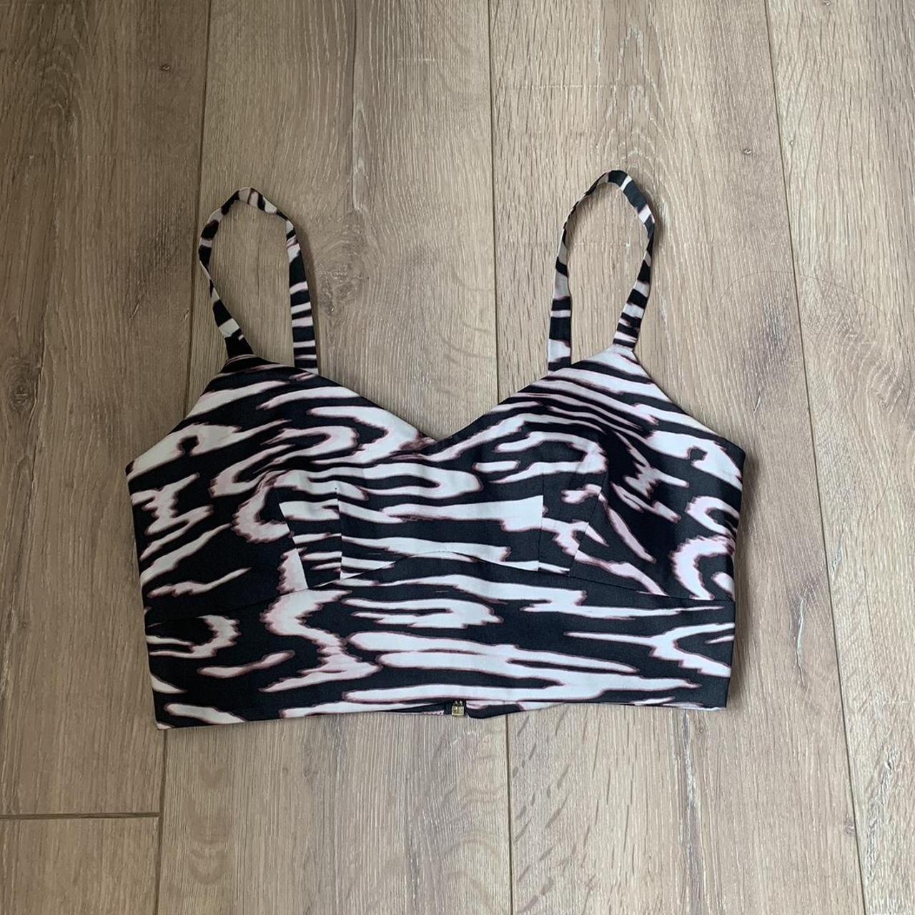 River Island Zebra Print Top Never Worn Depop   P0 