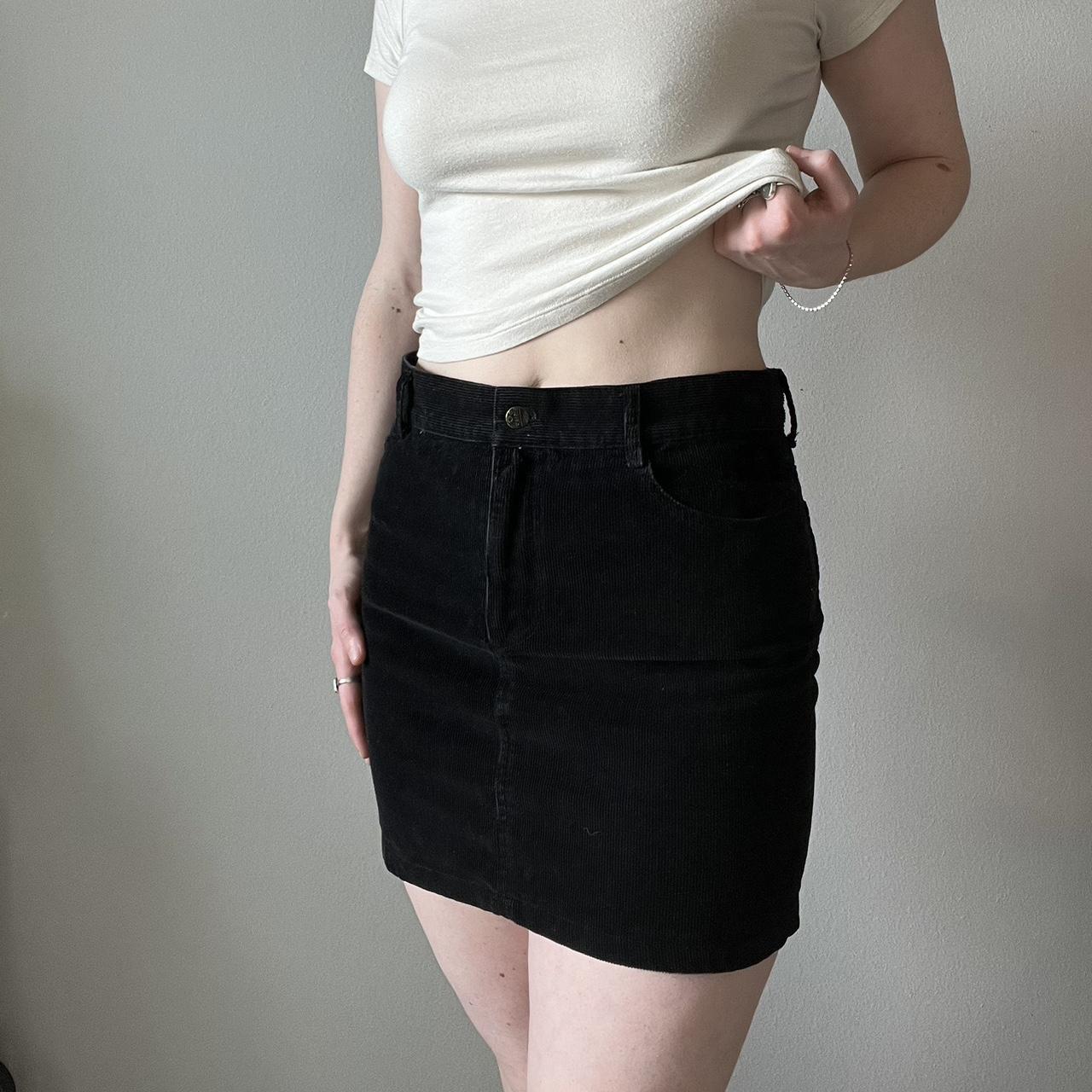 Black corduroy shop skirt youth