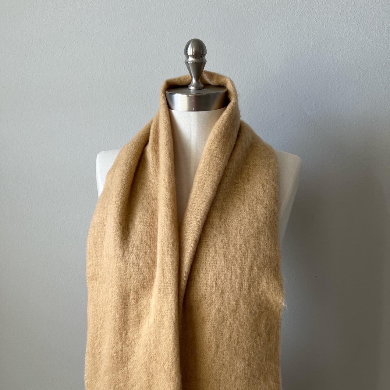 Fuzzy and cozy Gap scarf. A nice neutral camel color... Depop