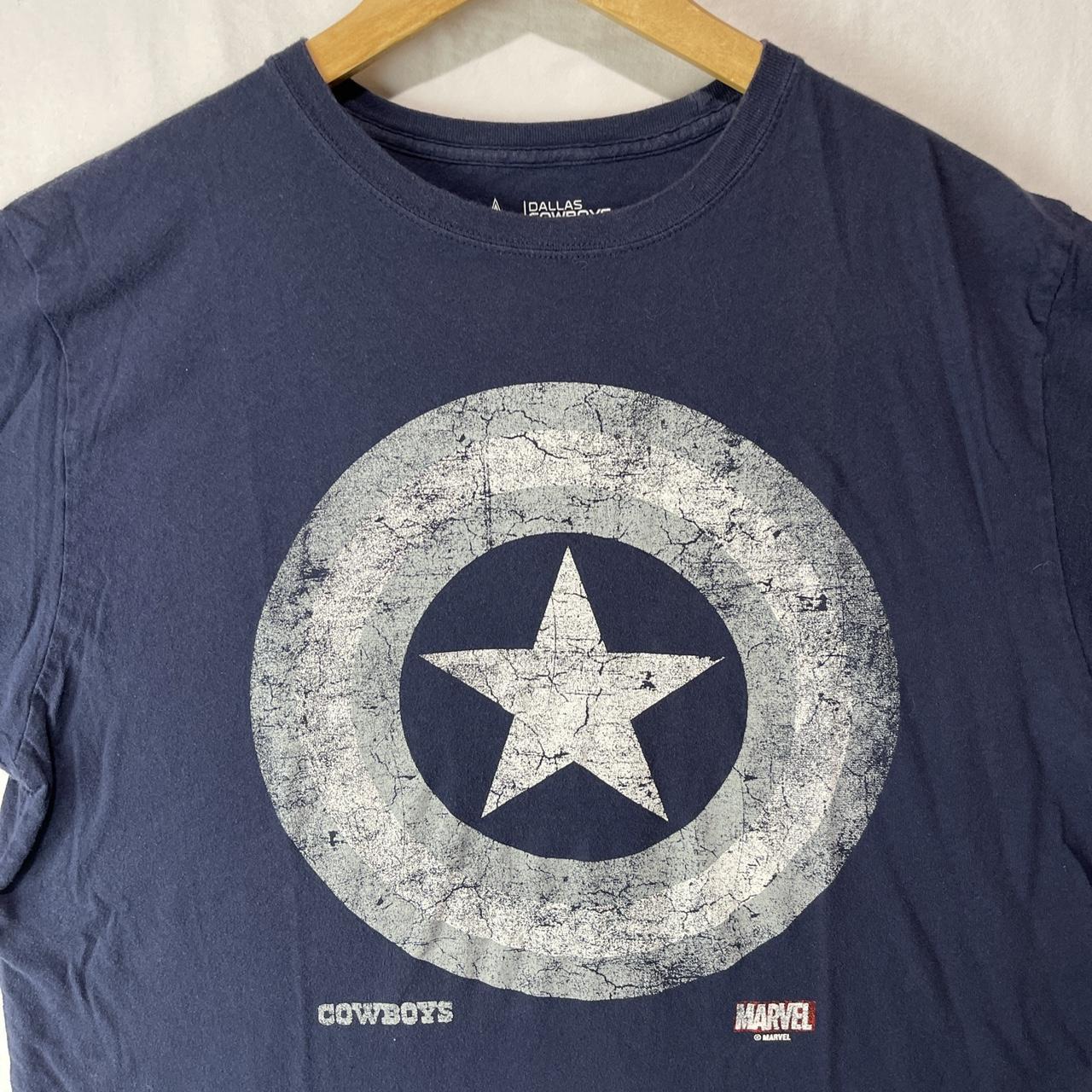 Captain America's Shield Marvel Avengers Dallas Cowboys Classic T Shirt