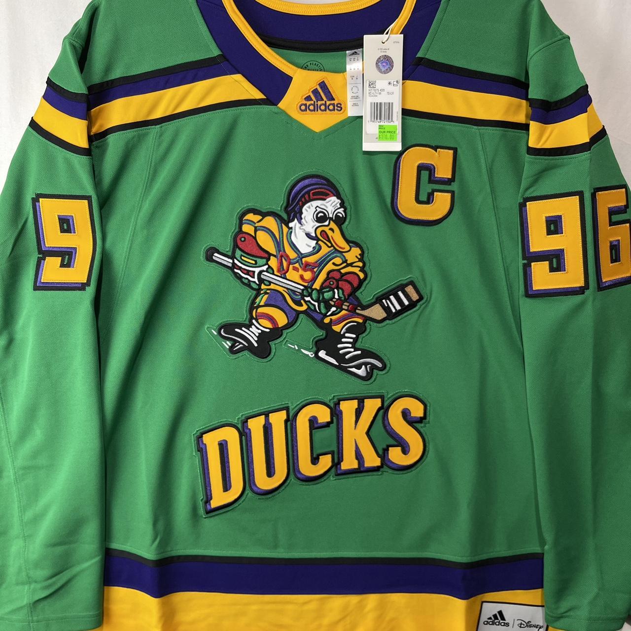 Adidas Authentic Charlie Conway Mighty Ducks Disney Hockey Jersey Green 54