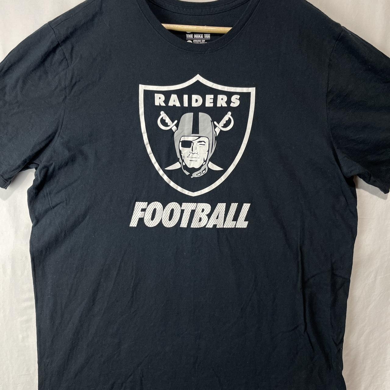 Nike NFL Equipment Raiders Football T-Shirt Black - Depop