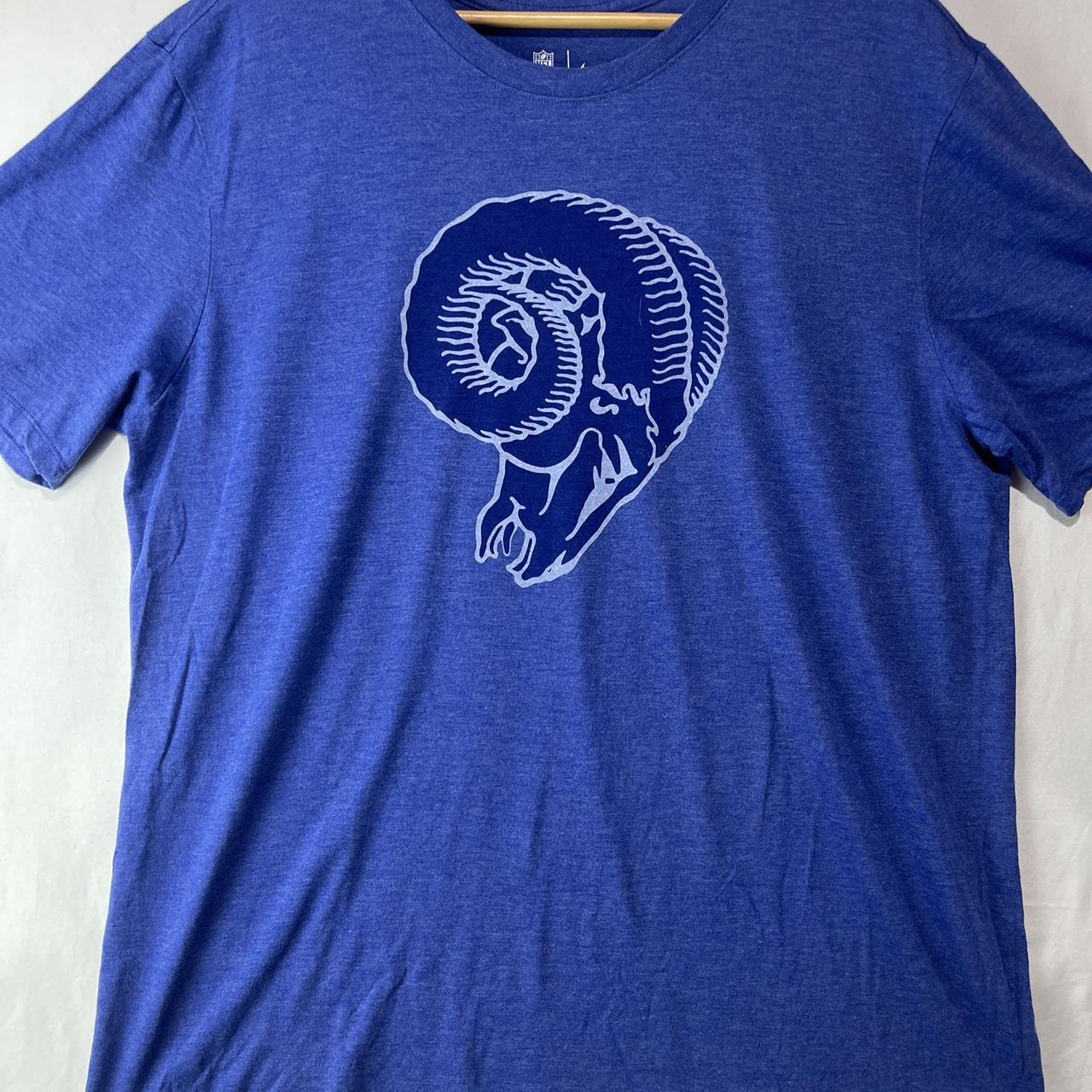 Men's NFL Team Apparel LA RAMS Blue Short Sleeve - Depop