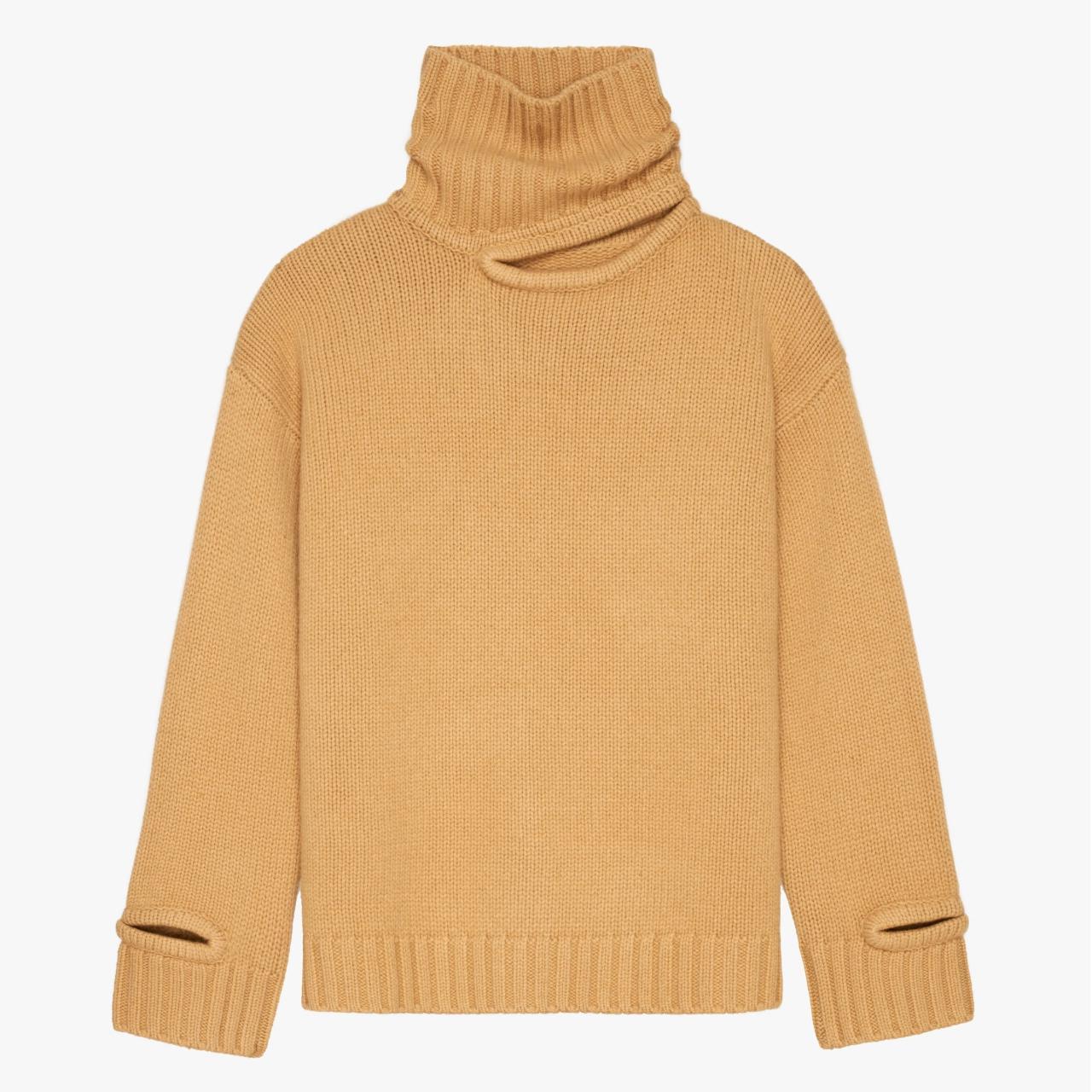 Zara Women's Tan and Brown Jumper Depop