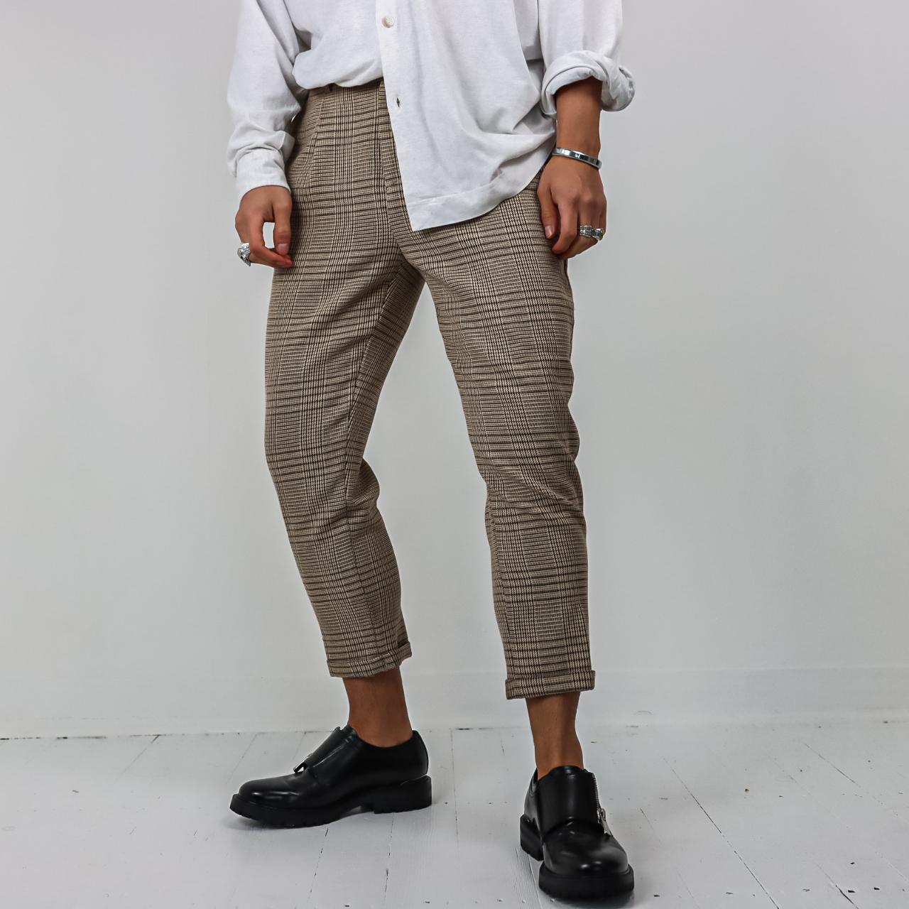 Plaid pants zara mens online