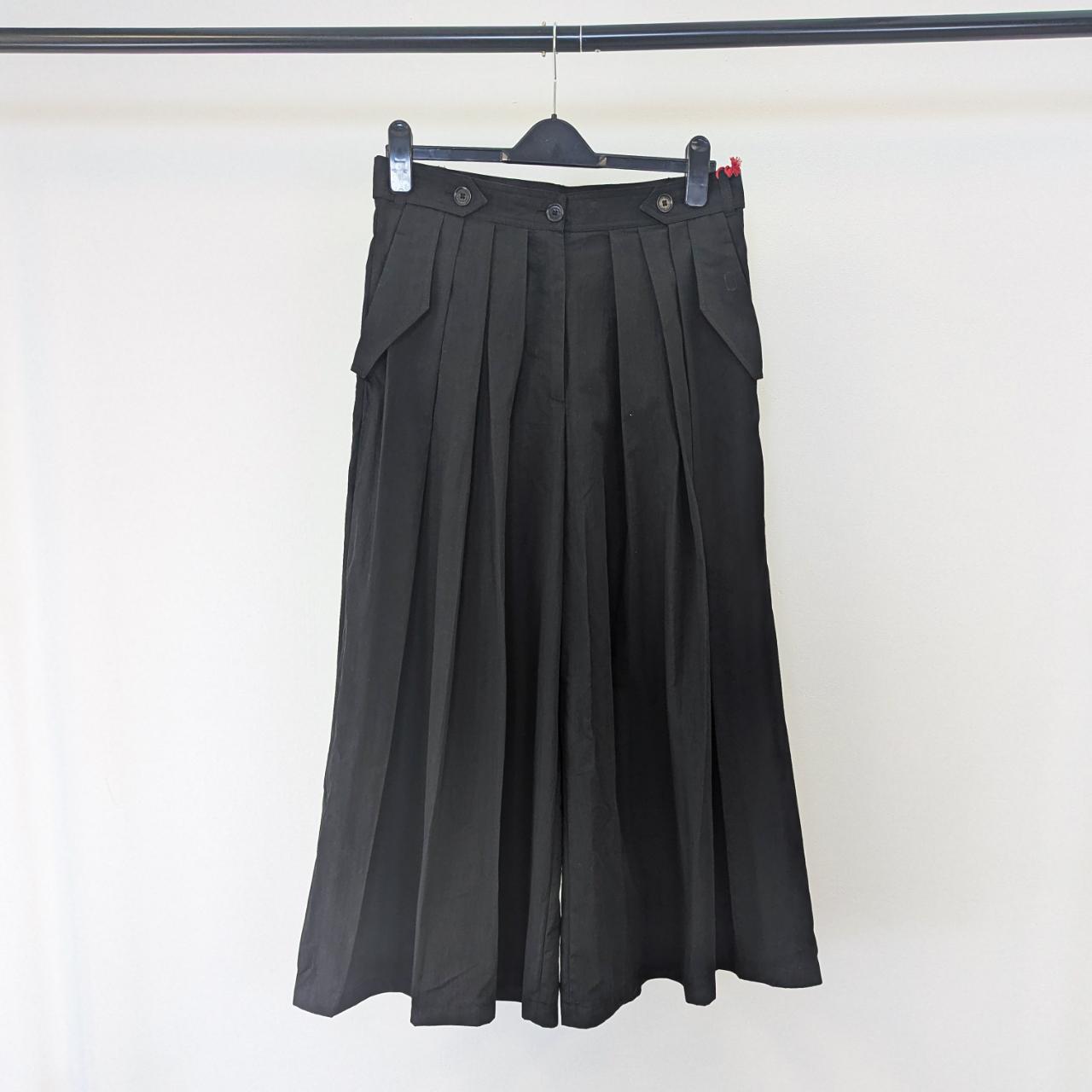 Women's ZARA SRPLS Black Wide Leg Pleated Hakama...