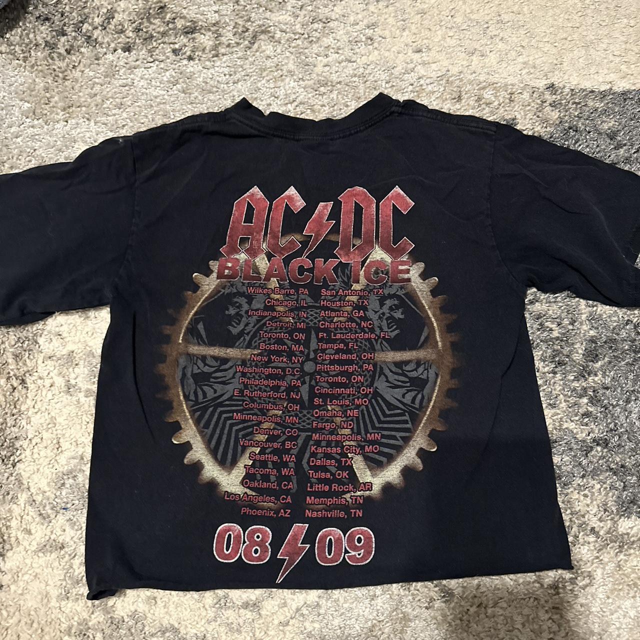 acdc slightly cropped tee - Depop