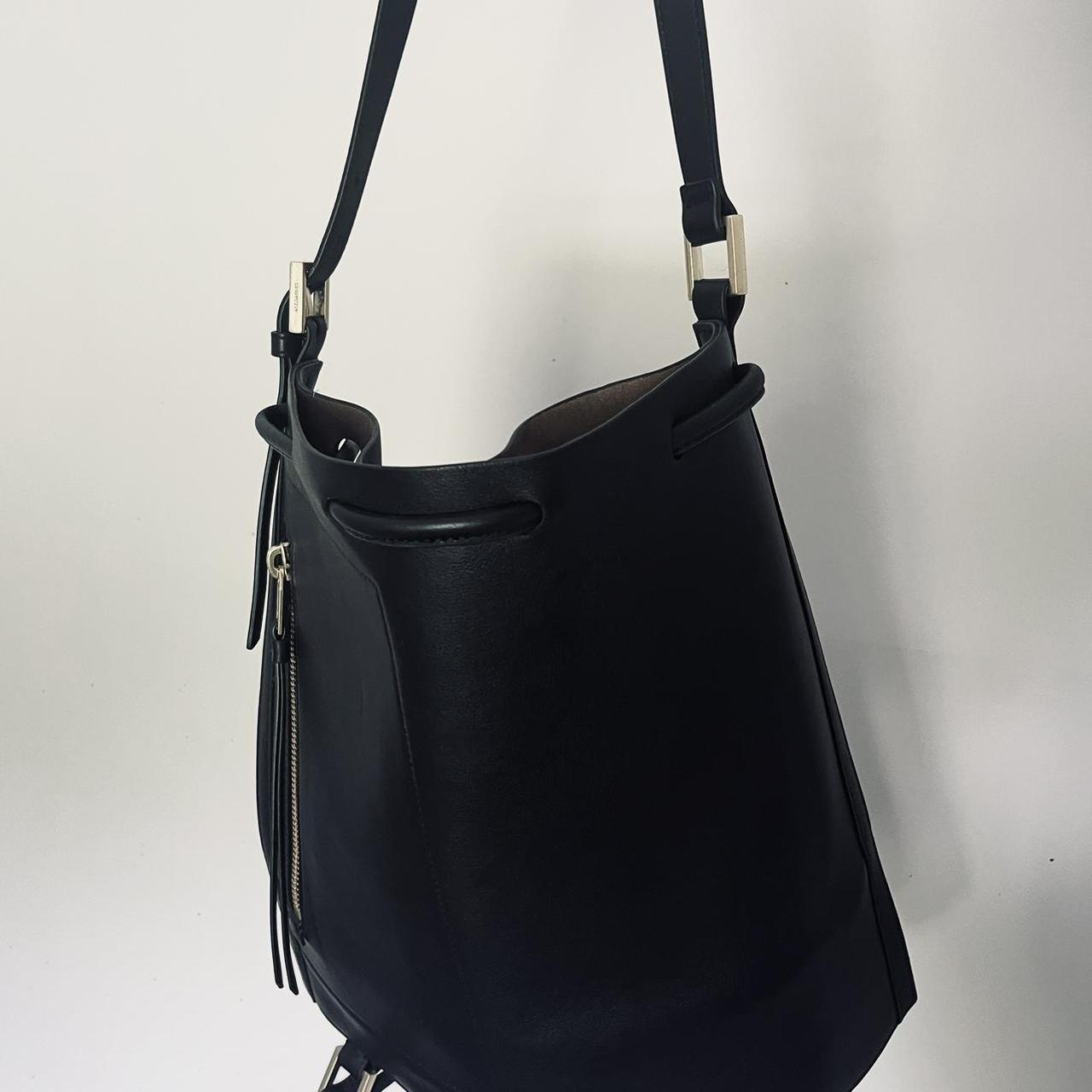Allsaints Alpha Leather Backpack in Black Never Depop