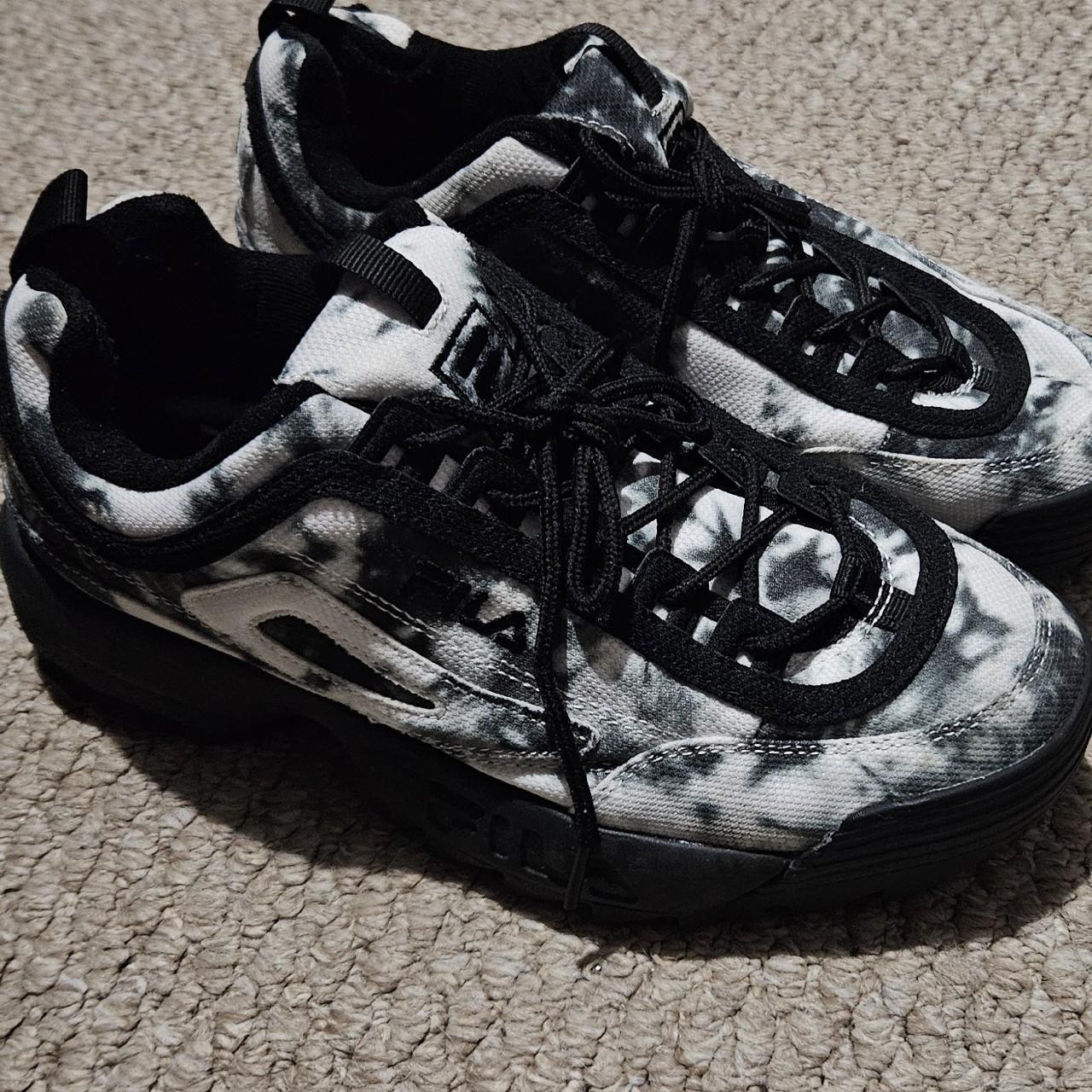 Fila Disruptor II Dark Tie Dye Trainers Depop
