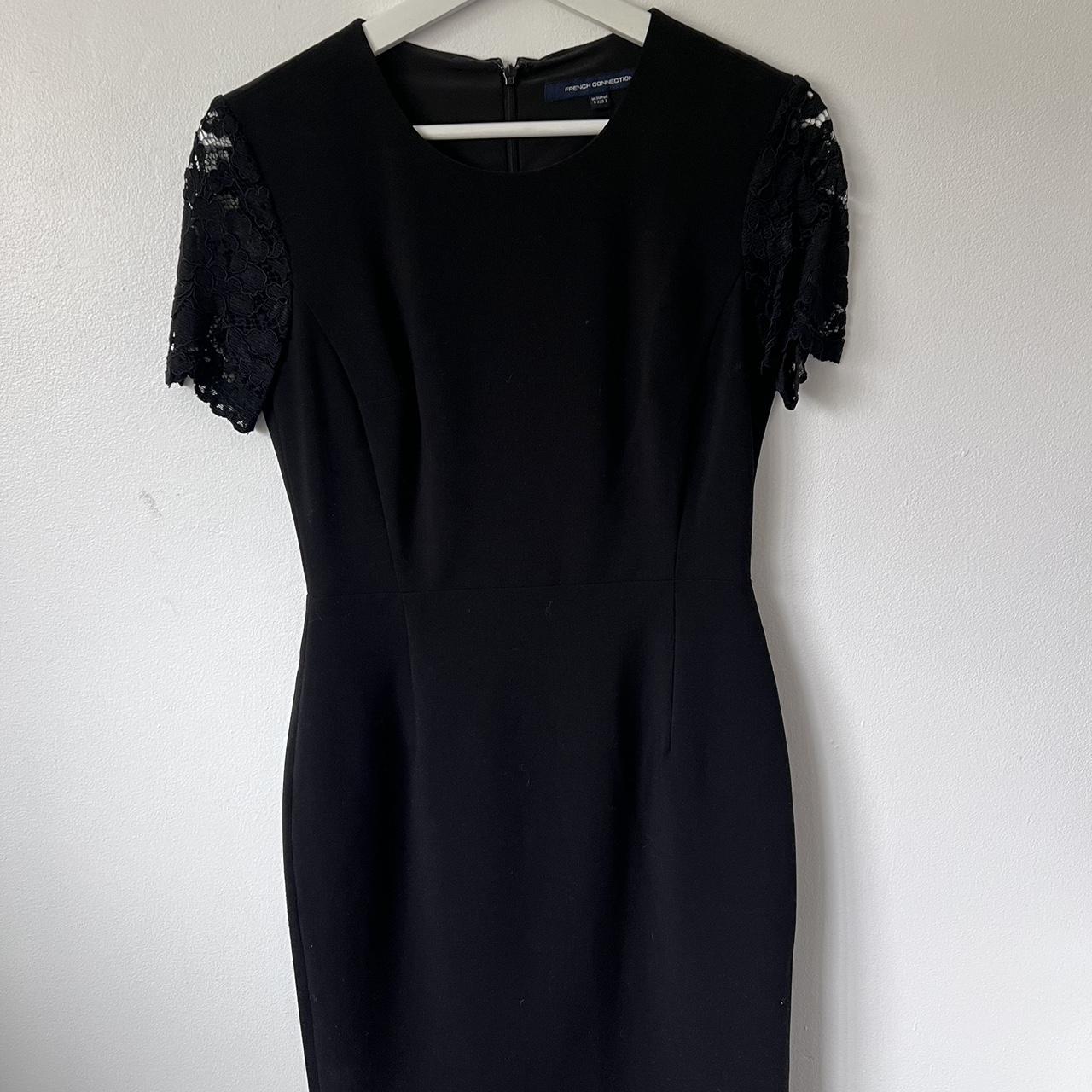 Black French Connection Knee Length Dress Size - 6... - Depop