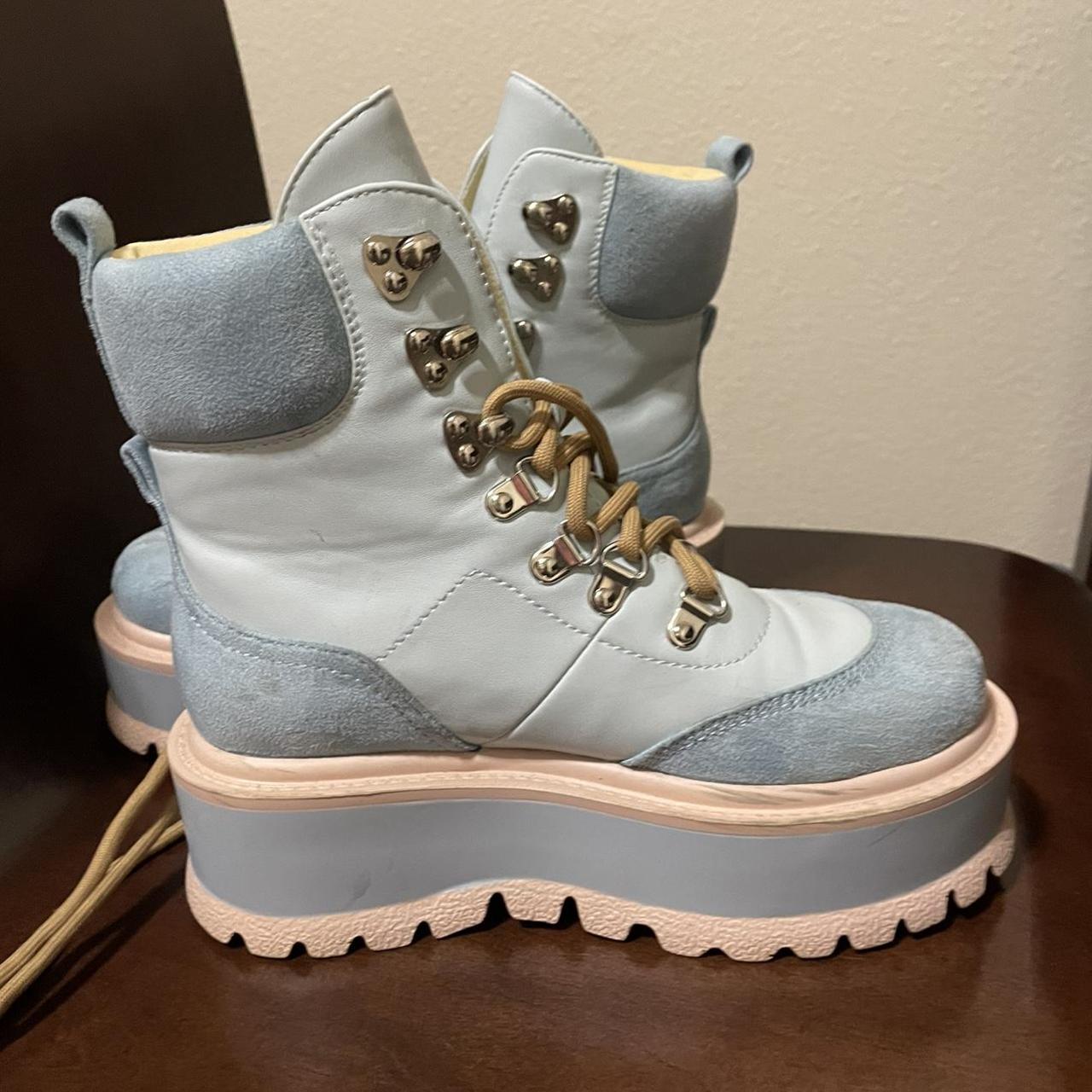 Koi footwear Blue Hydra Matrix Platform Boots So... Depop