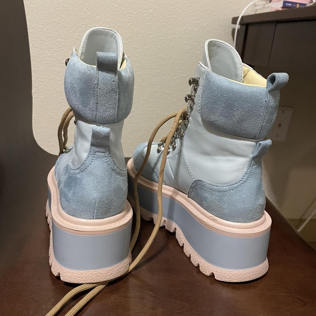 Koi footwear Blue Hydra Matrix Platform Boots So... Depop