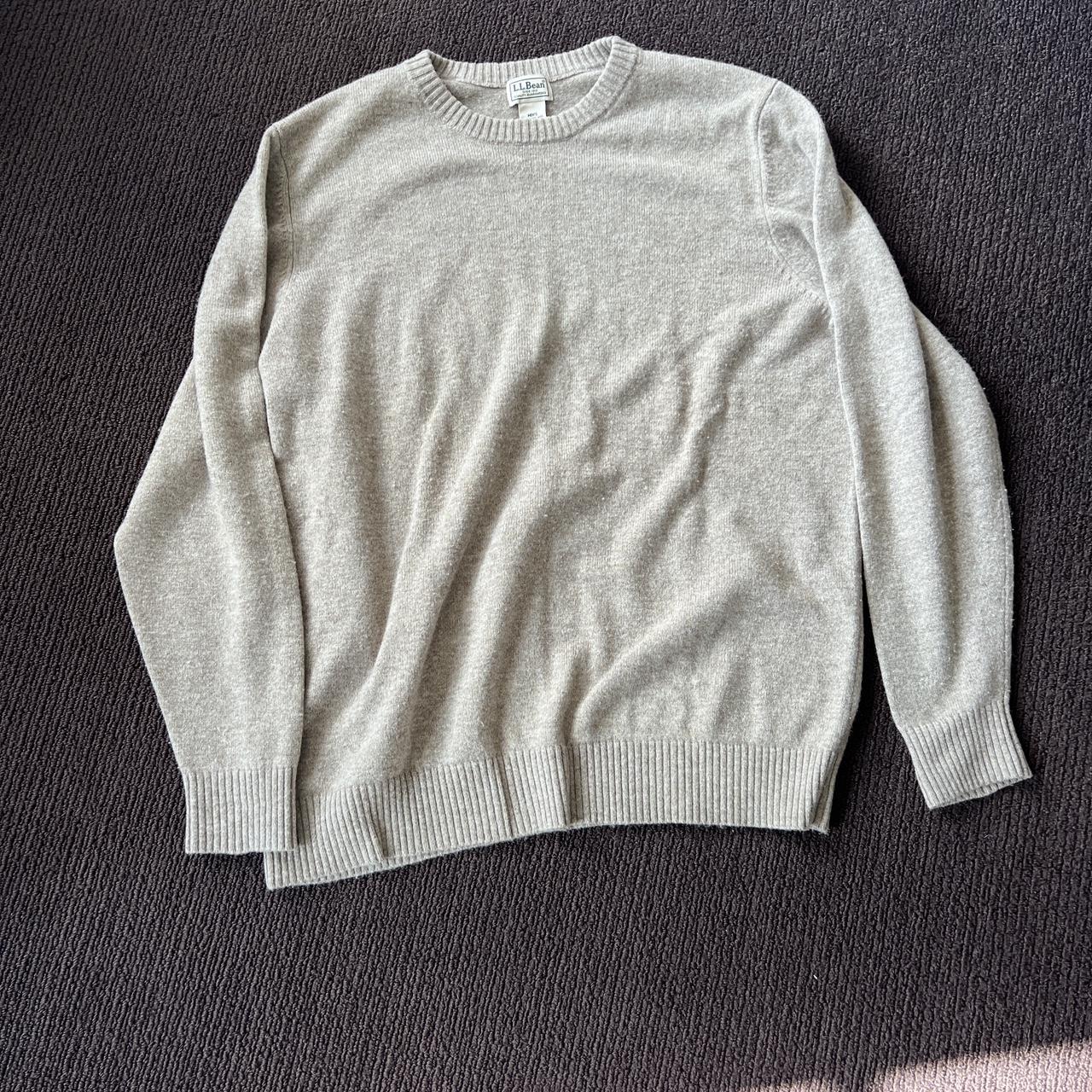 L.L.Bean Wool/Nylon Sweater Size Large No flaws OPEN... - Depop