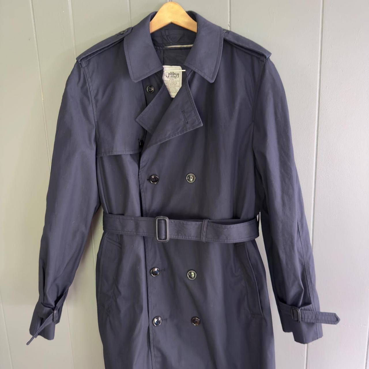 American Apparel Men's Trench Blue XL – USAF Navy Trench Coat