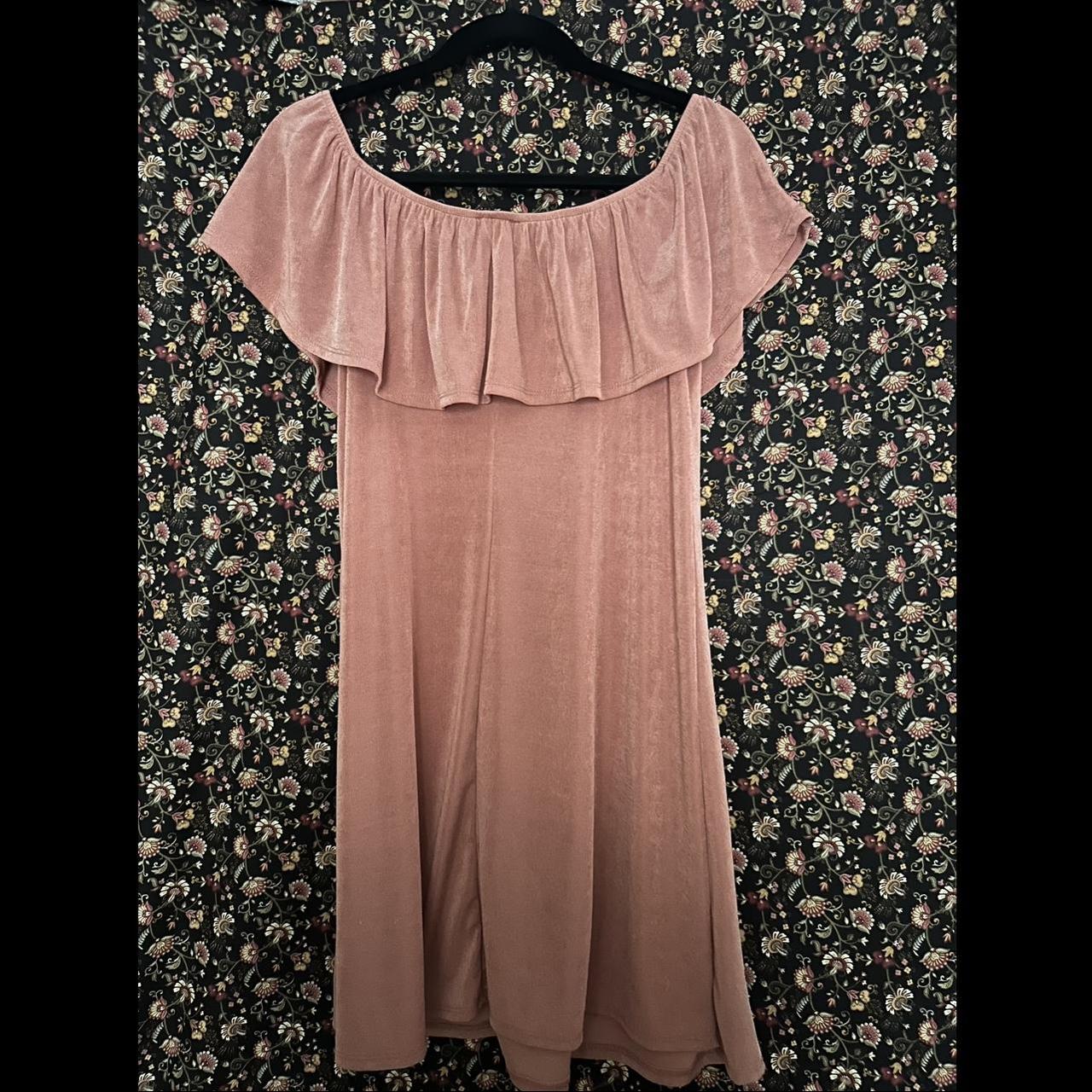 Timing pink off shoulder dress dress Depop