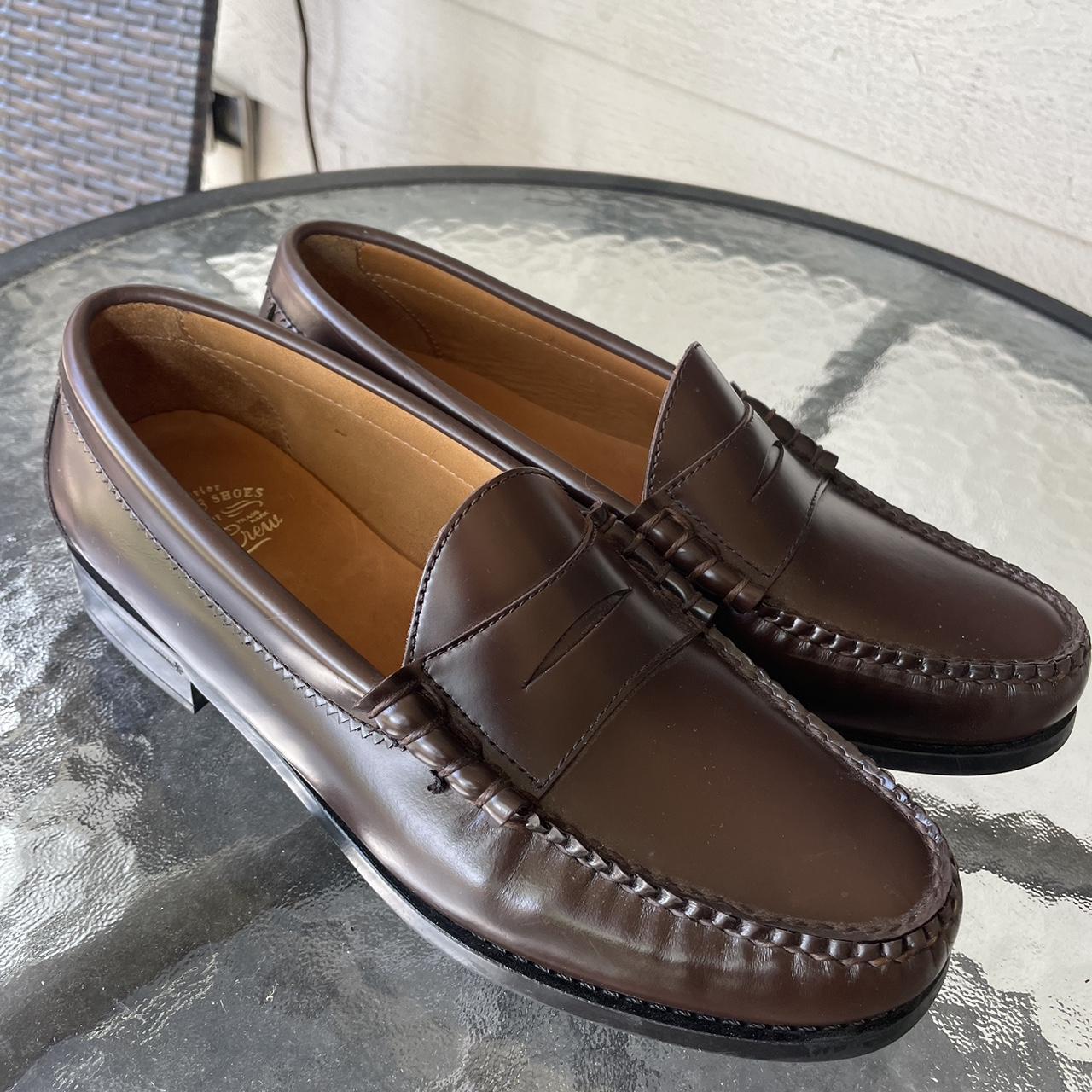 Mens Jcrew Camden Leather Loafer in brown. Size 7.5 - Depop