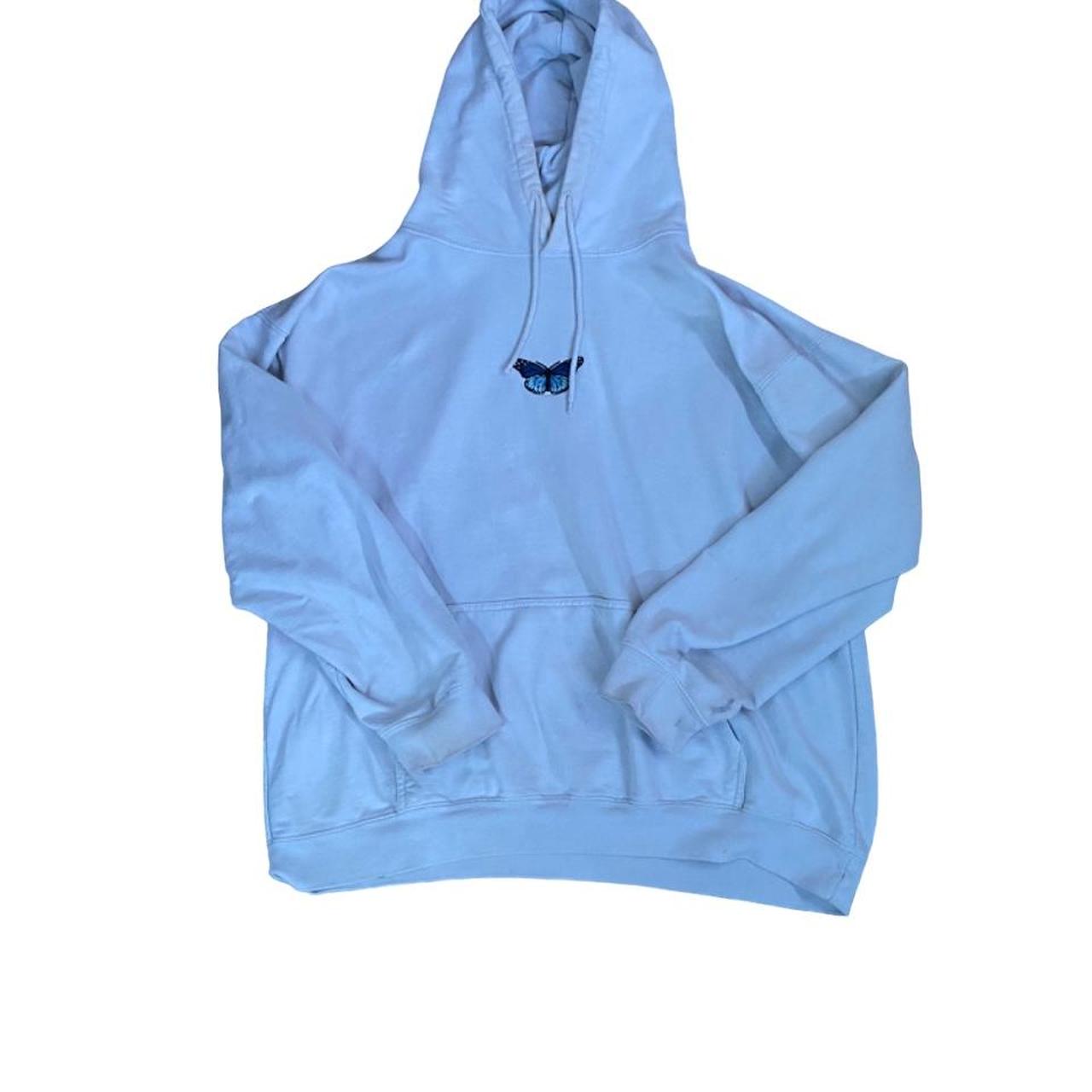 Brandy melville blue butterfly hoodie hotsell