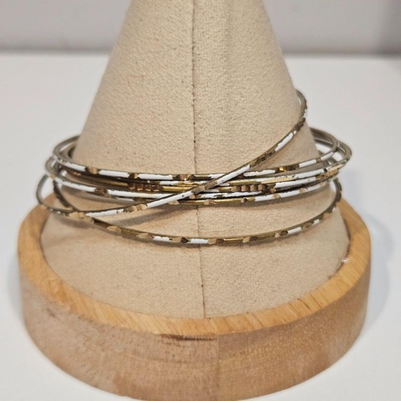 Women's Bracelet - Silver/Gold – Stackable Silver… - image 2