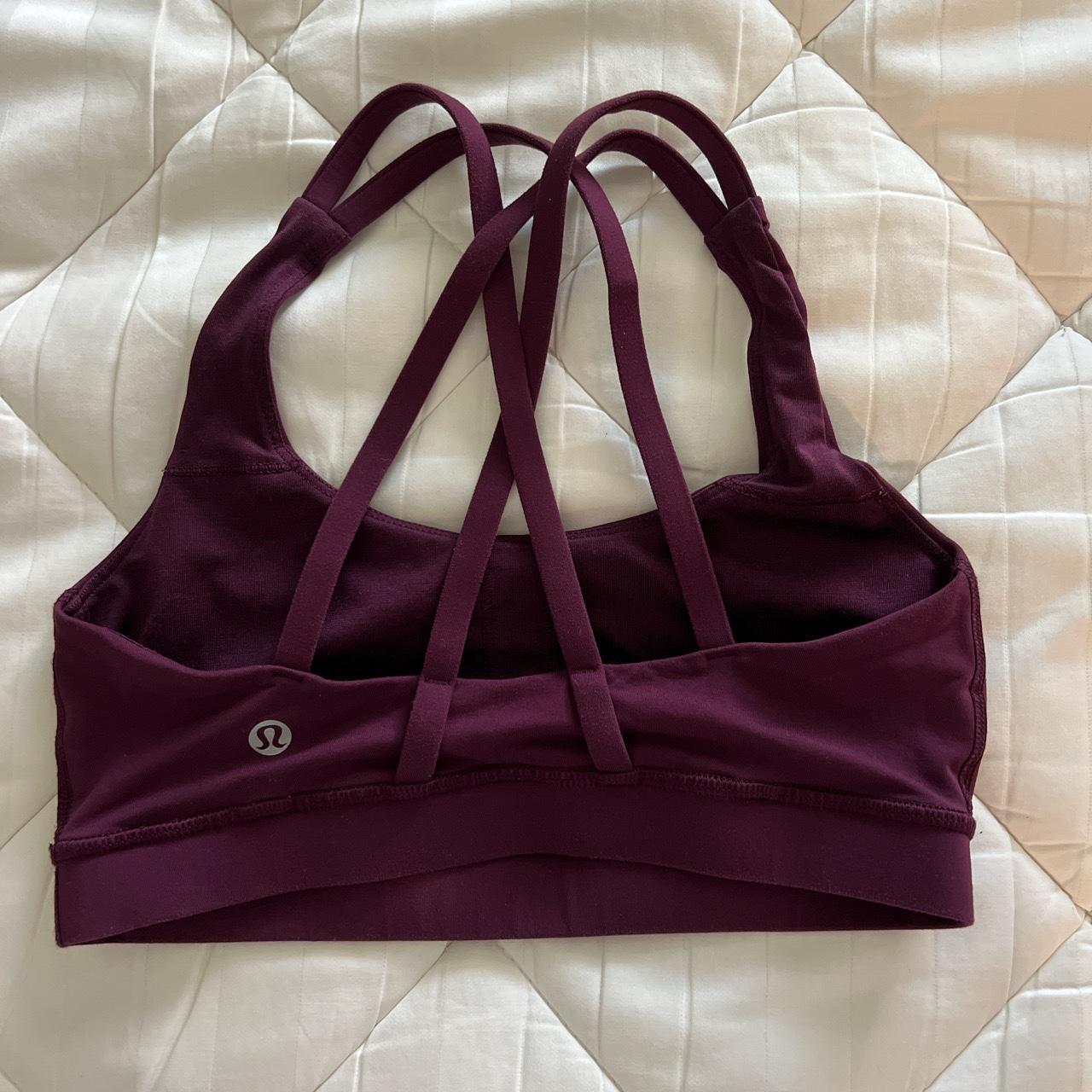Lululemon maroon sports bra Size 4 (Pads not... Depop