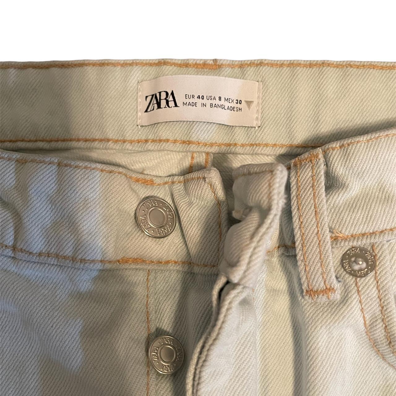 Zara light blue straight pants/baggy... Depop