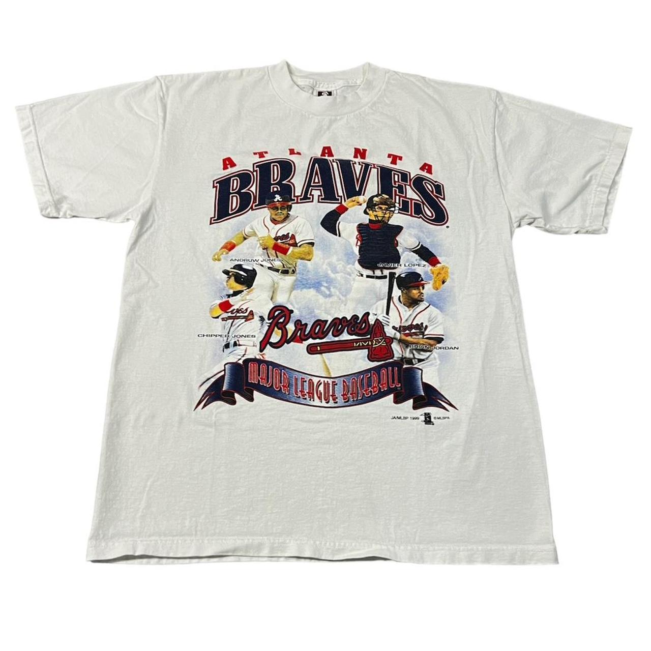 Vintage Chipper Jones Atlanta Braves T-shirt 90s MLB Baseball