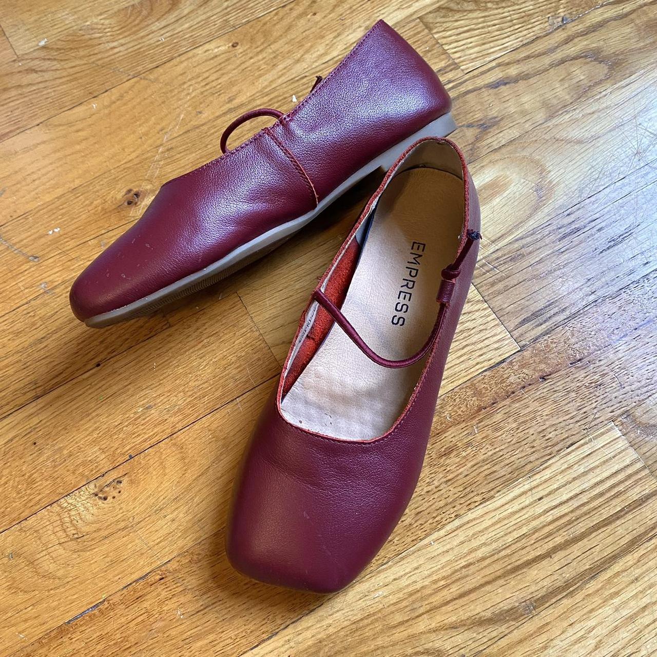 Empress buttery soft leather mary jane flats 🍒... Depop