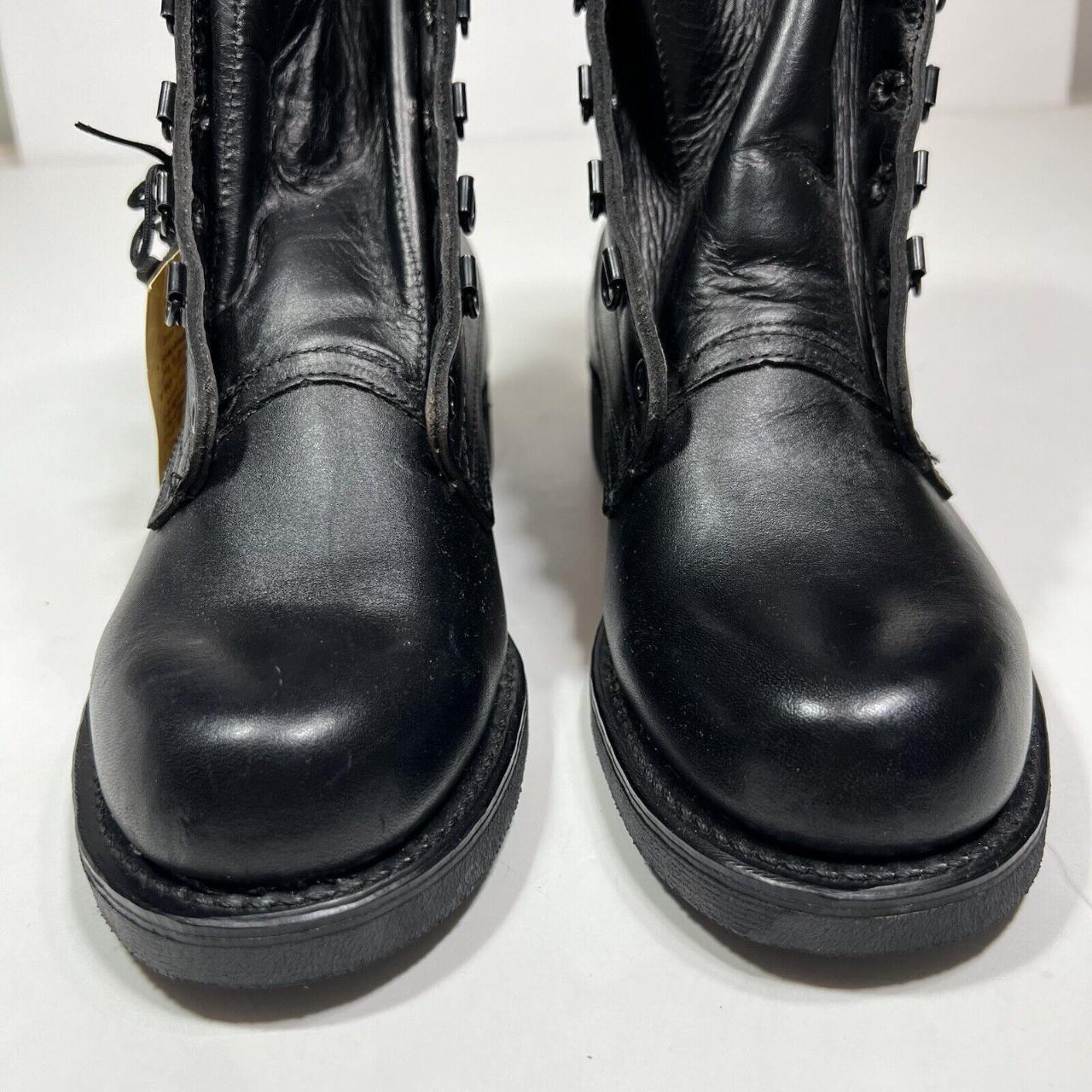 VTG 90s Addison Shoe Company Black Combat Boots Mens | Depop