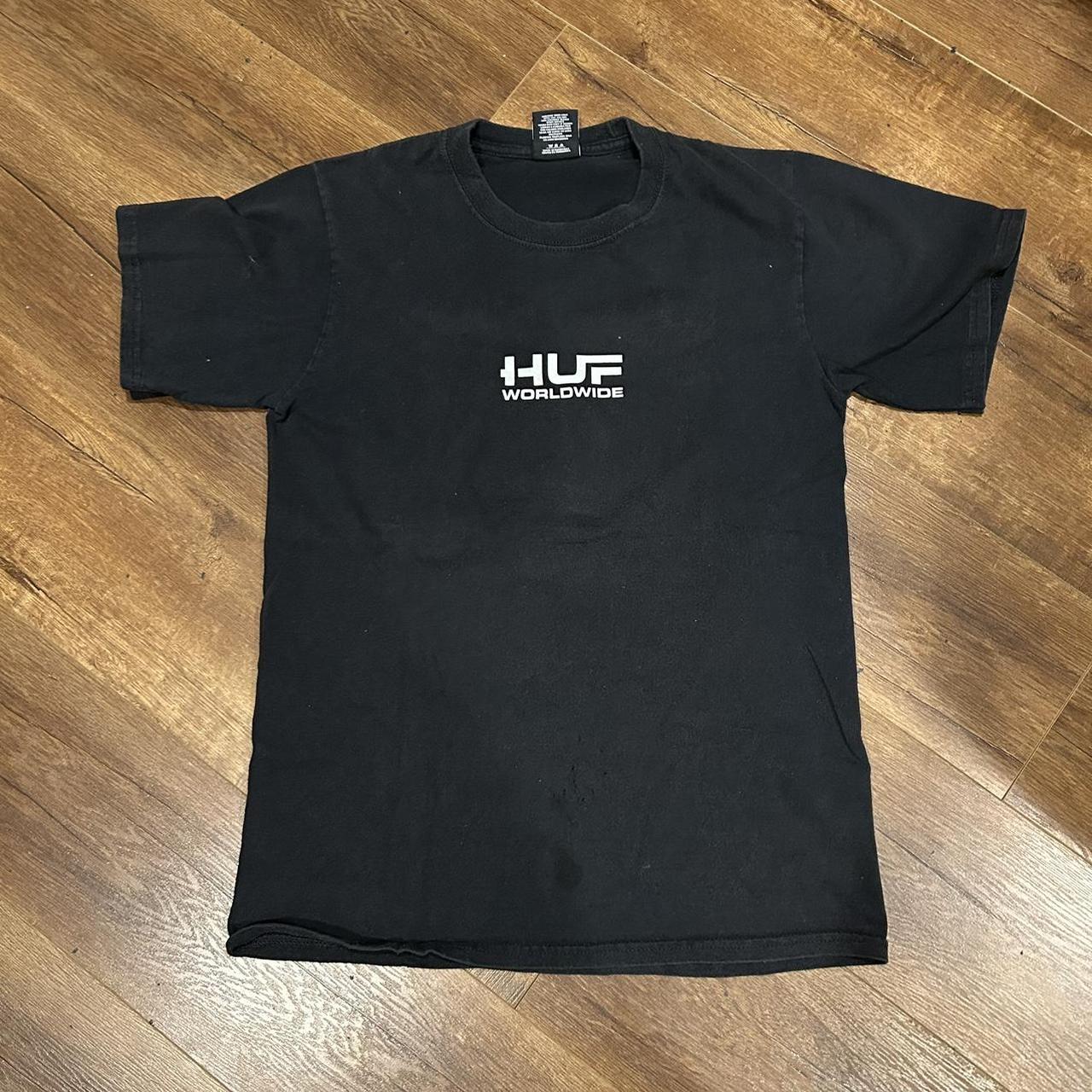 HUF Worldwide tee Light blemish in the... - Depop