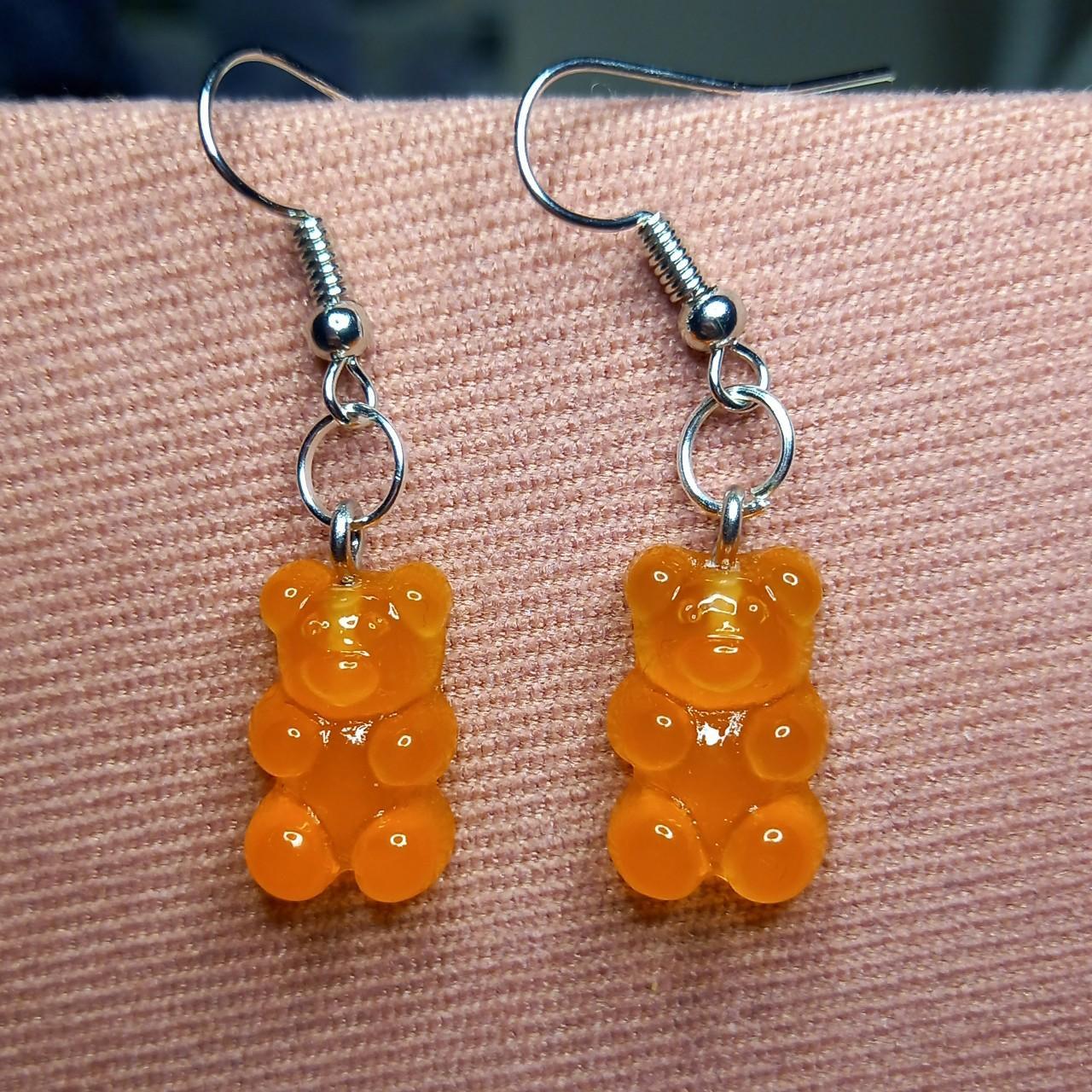 Orange Gummy Bear Earrings Small Simple Cute Depop