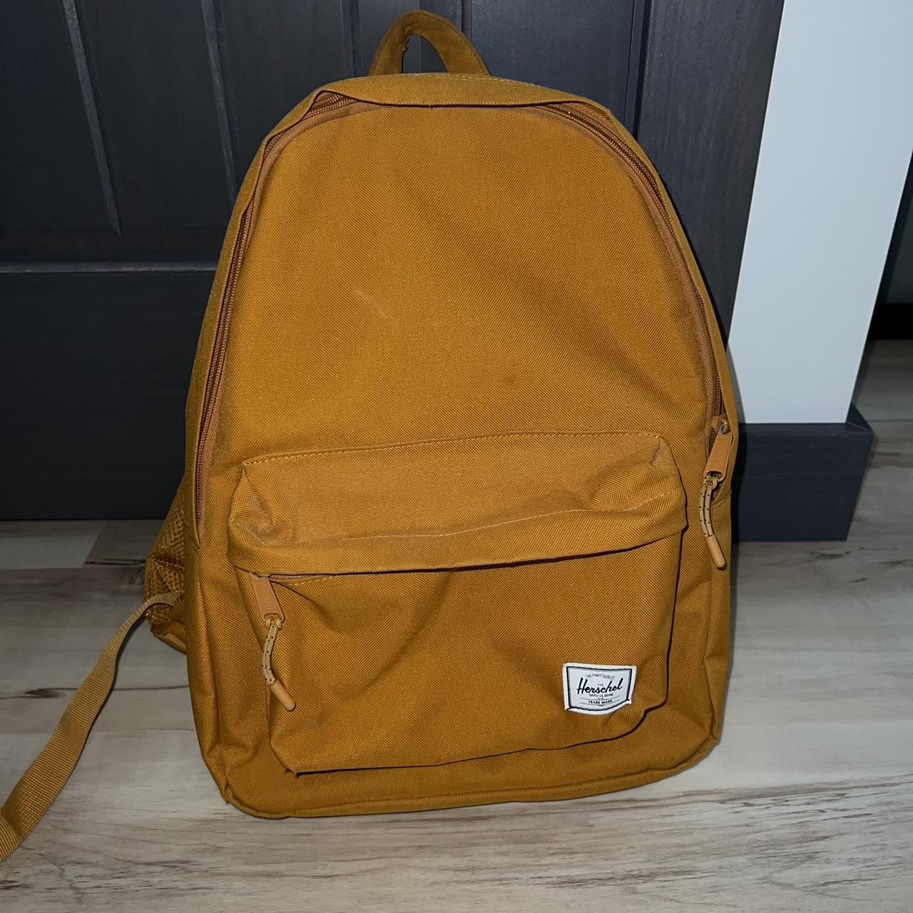 Herschel Mustard Colored Backpack Nothing wrong with... Depop