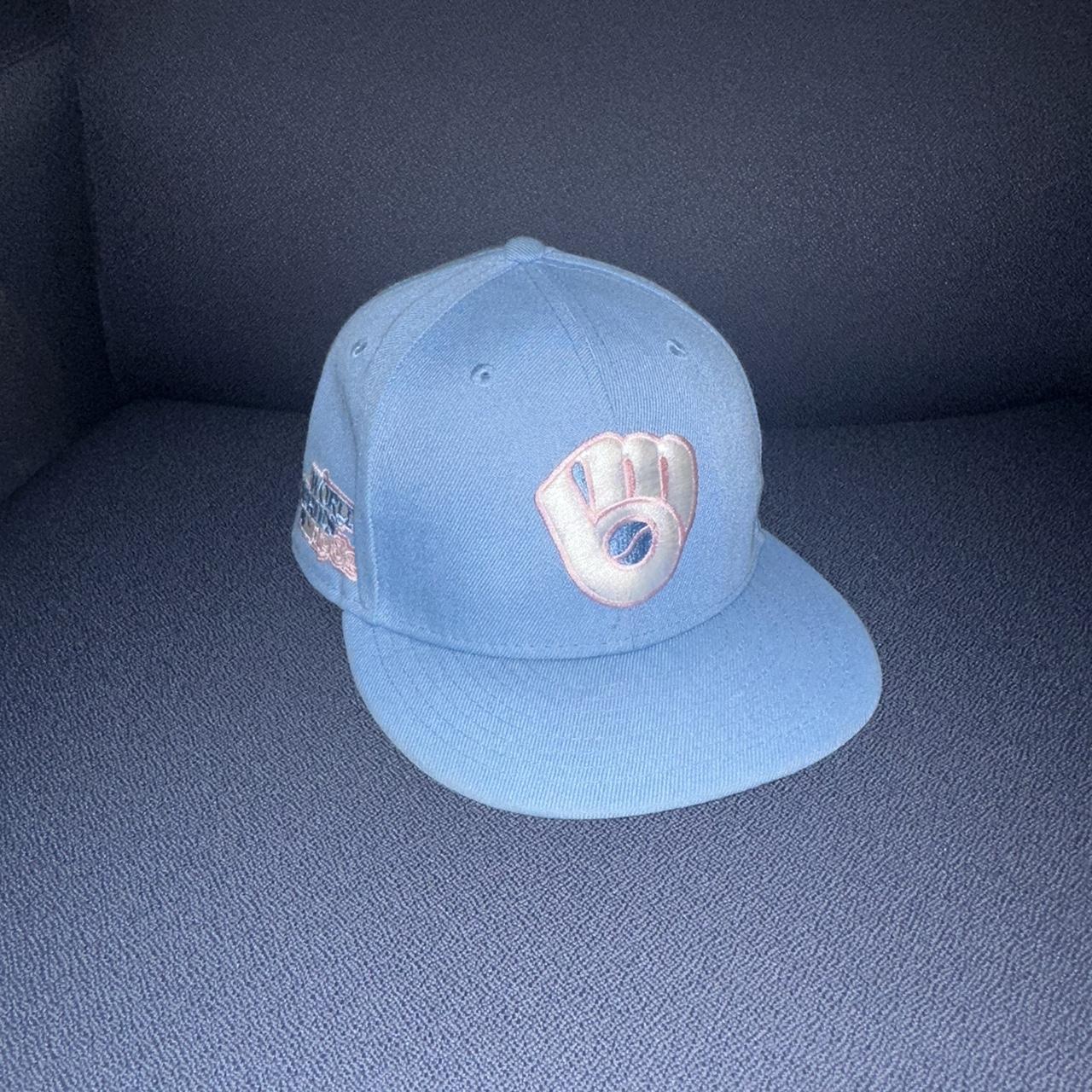 New Era 7 3/8 Cotton Candy Fitted Baseball Hat... Depop