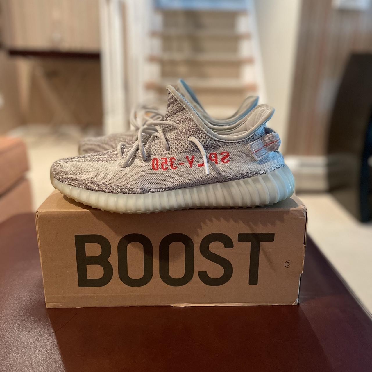 Yeezy Boost 350s Blue Tint Size 11 yeezy boost. Depop